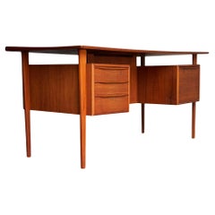Mid Century Danish Modern Peter Lovig Nielsen Teak Executive Desk for Dansk