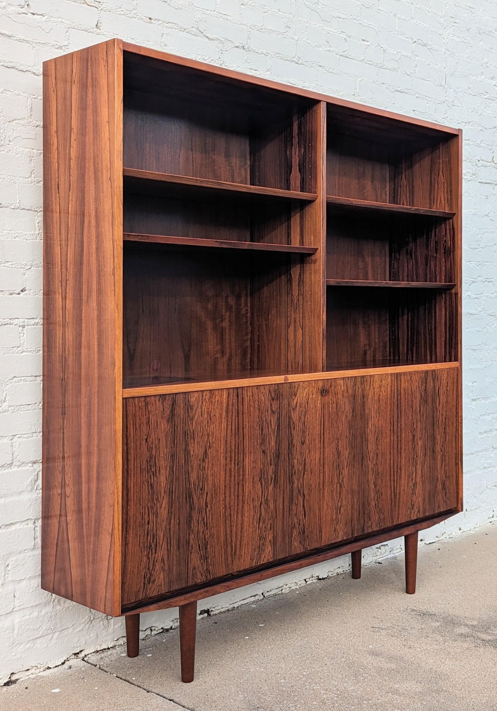 Mid-20th Century Mid Century Danish Modern Poul Hundevad Rosewood Bookcase  For Sale