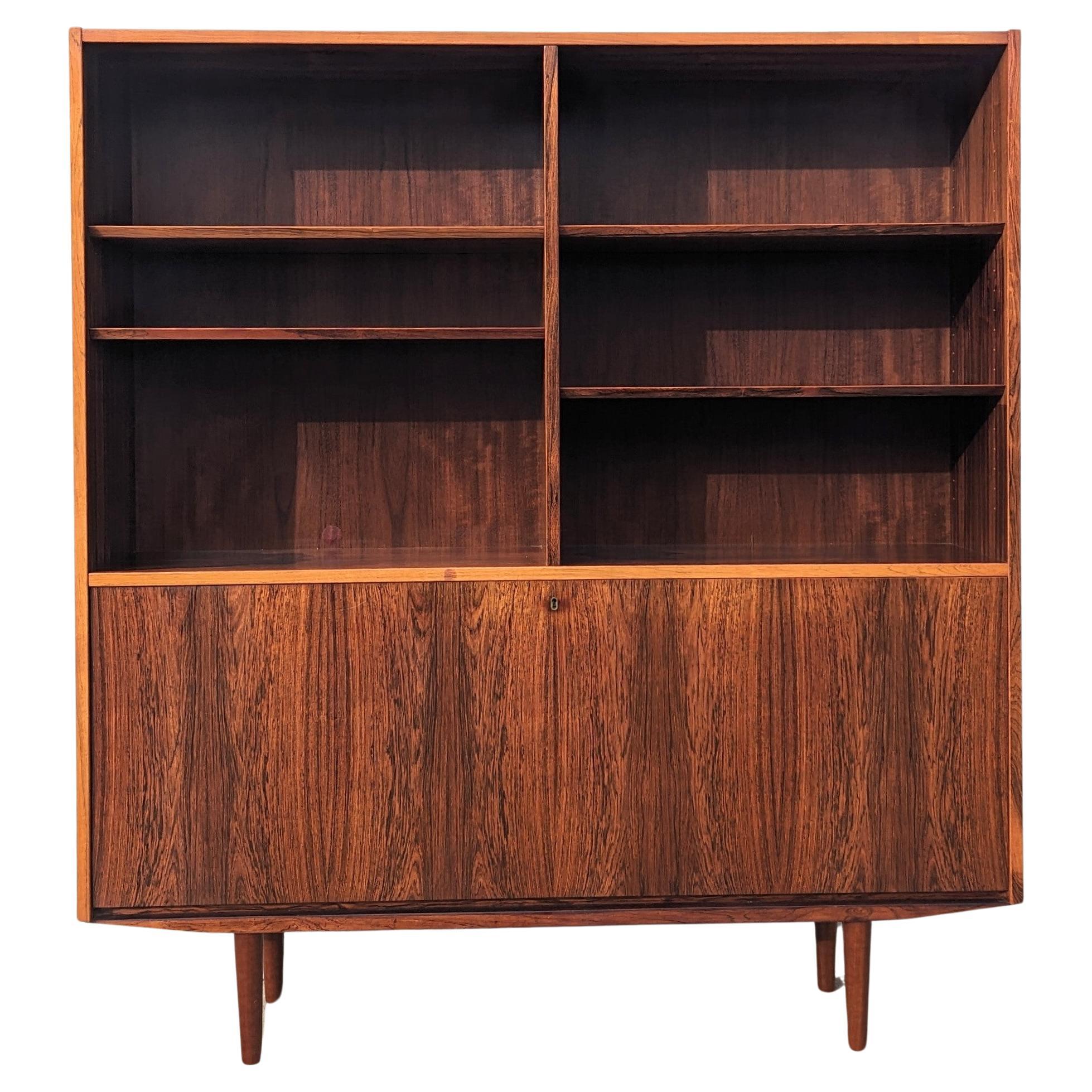 Mid Century Danish Modern Poul Hundevad Rosewood Bookcase  For Sale