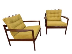 Mid-Century Danish Modern Poul Jensen for SELIG Walnut Arm Chairs - Restored!
