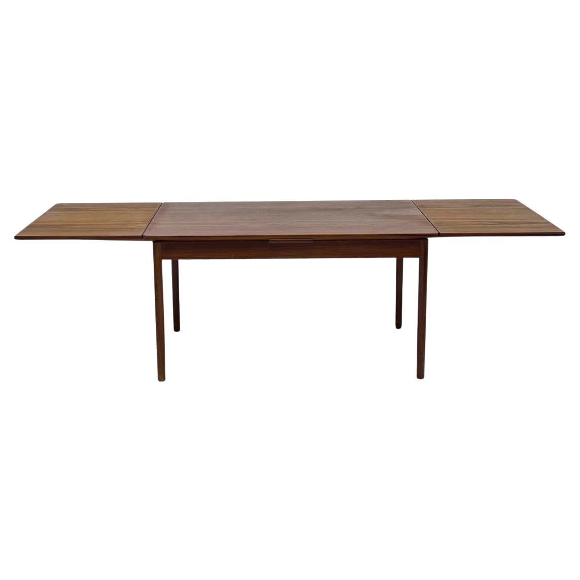 Mid century Danish Modern rectangle Teak extension dining table by George Tanier