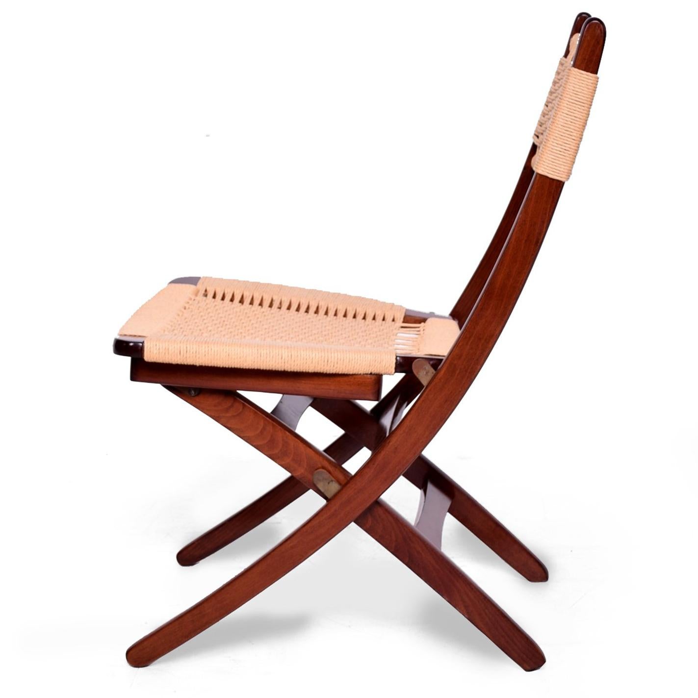 danish folding rope chair