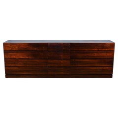 Mid Century Danish Modern Rosewood 14 drawer dresser Credenza Arne Wahl Iversen