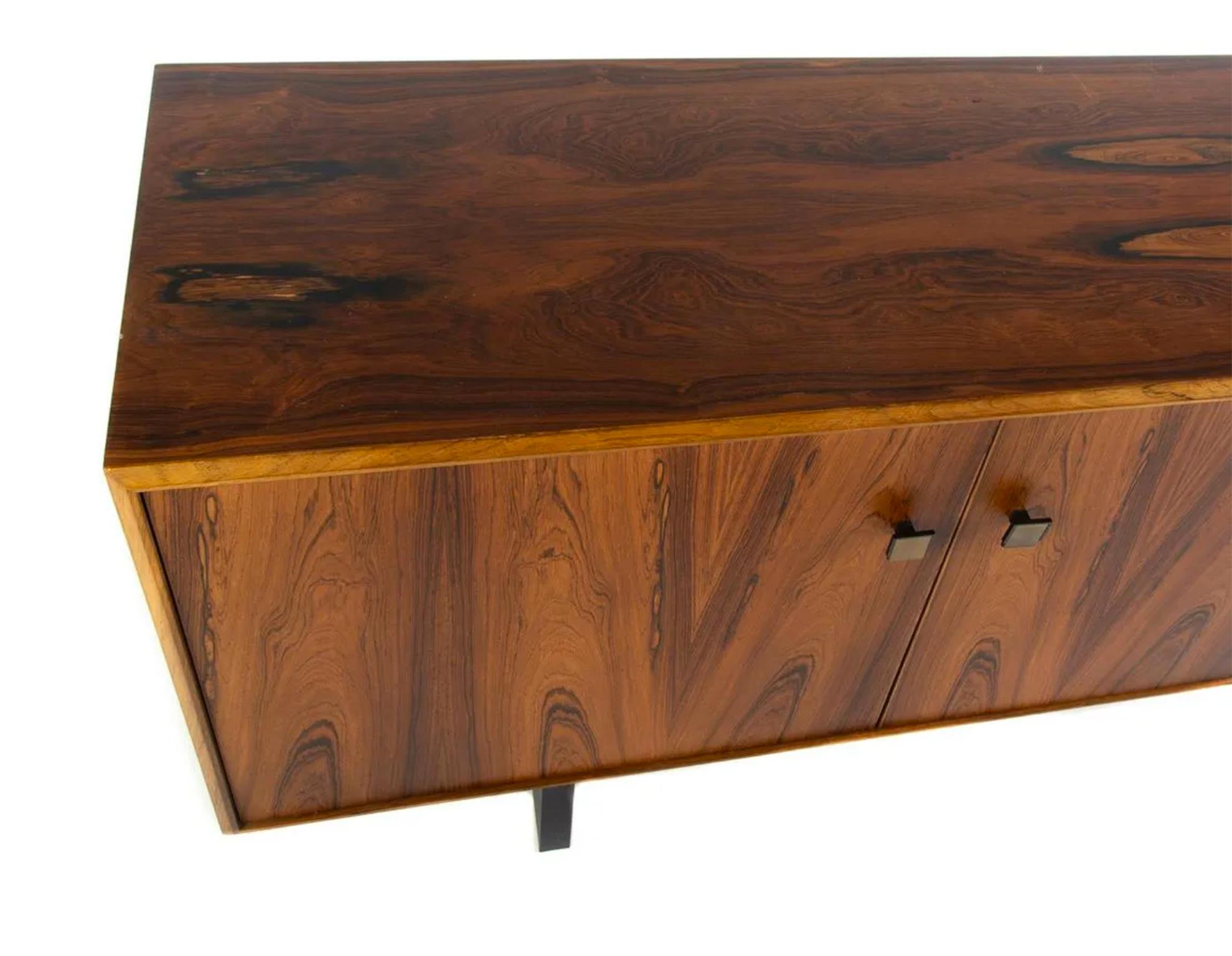 Mid-Century Modern Mid Century Danish Modern Rosewood 4 Drawer Credenza Dresser Cabinet