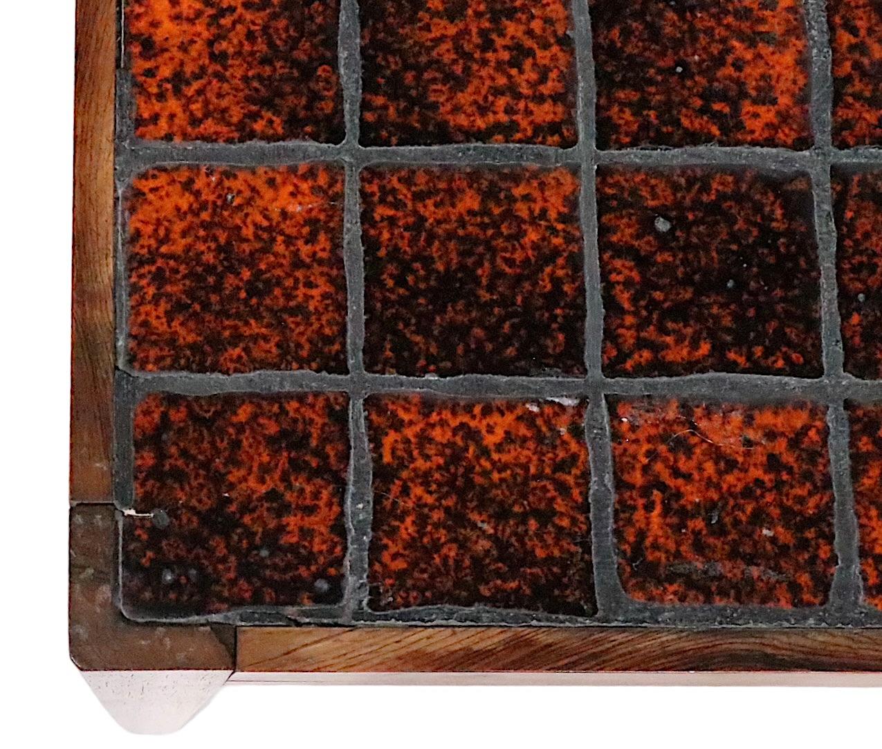 Mid Century Danish Modern Rosewood and Tile Coffee Table c 1950/60's 10