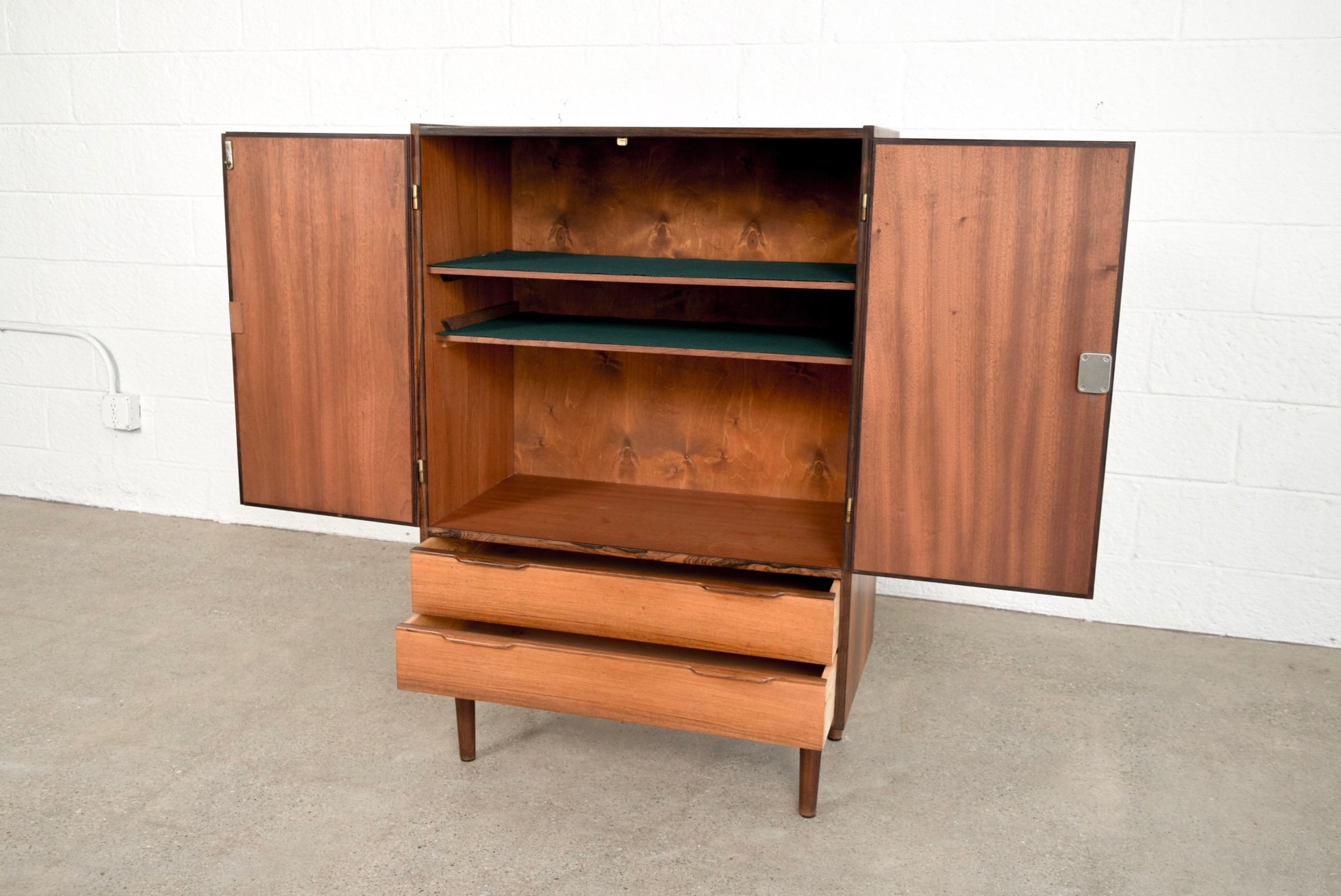 Midcentury Danish Modern Rosewood Bar Cabinet, 1960s For Sale 2