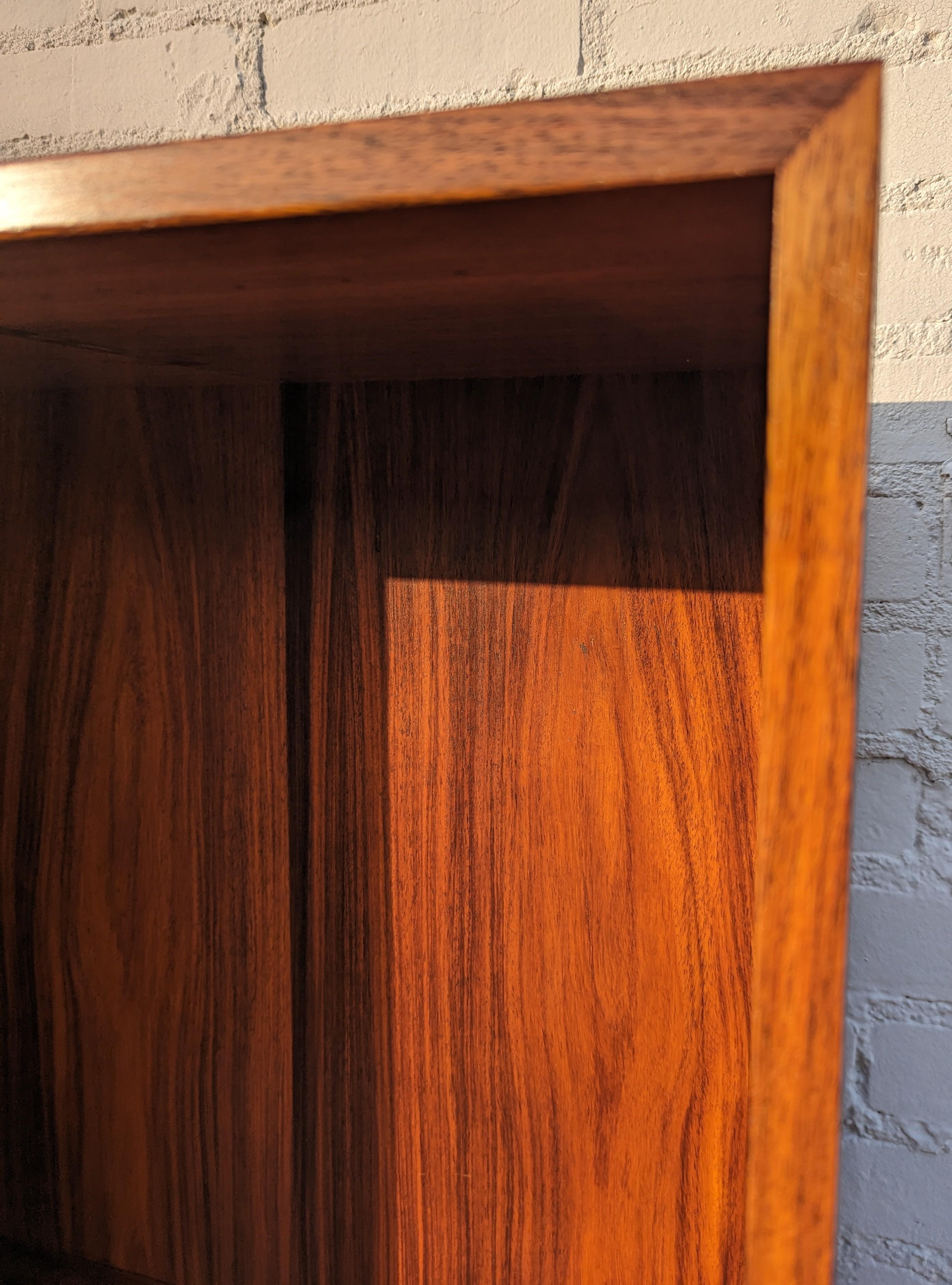 Mid Century Danish Modern Rosewood Bookcase For Sale 4