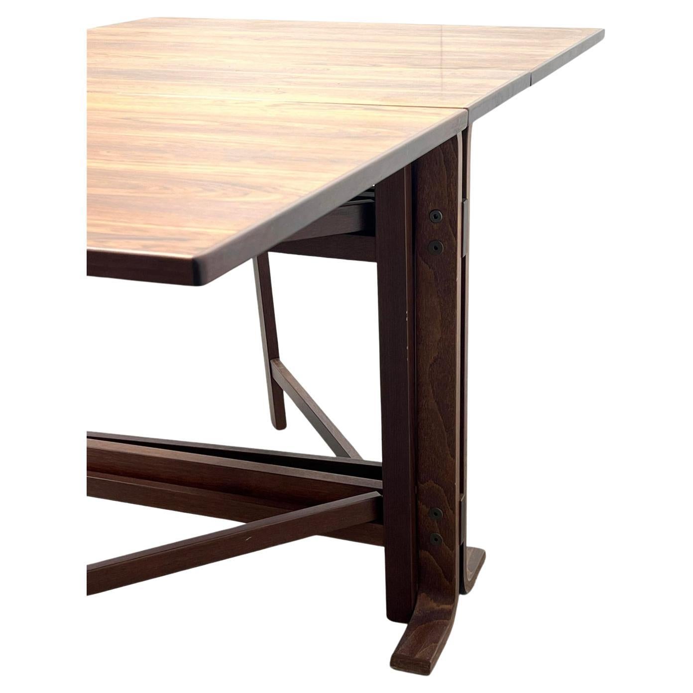 Mid-Century Modern Mid century Danish modern Rosewood Bruno Mathsson Style folding Dining table For Sale