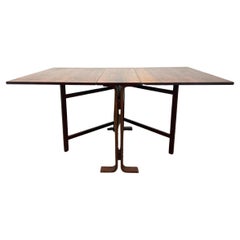 Retro Mid century Danish modern Rosewood Bruno Mathsson Style folding Dining table