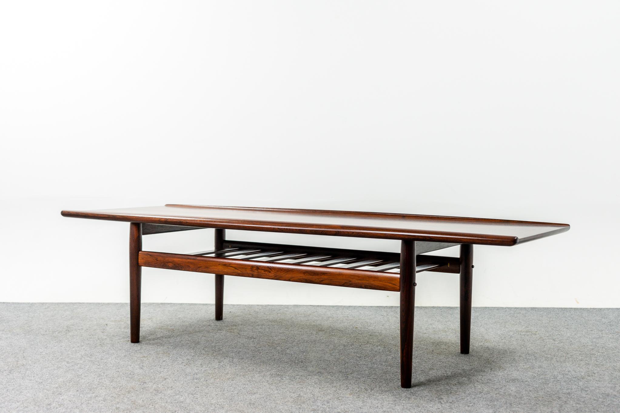Mid Century Danish Modern Rosewood Coffee Table by Grete Jalk for Glostrup