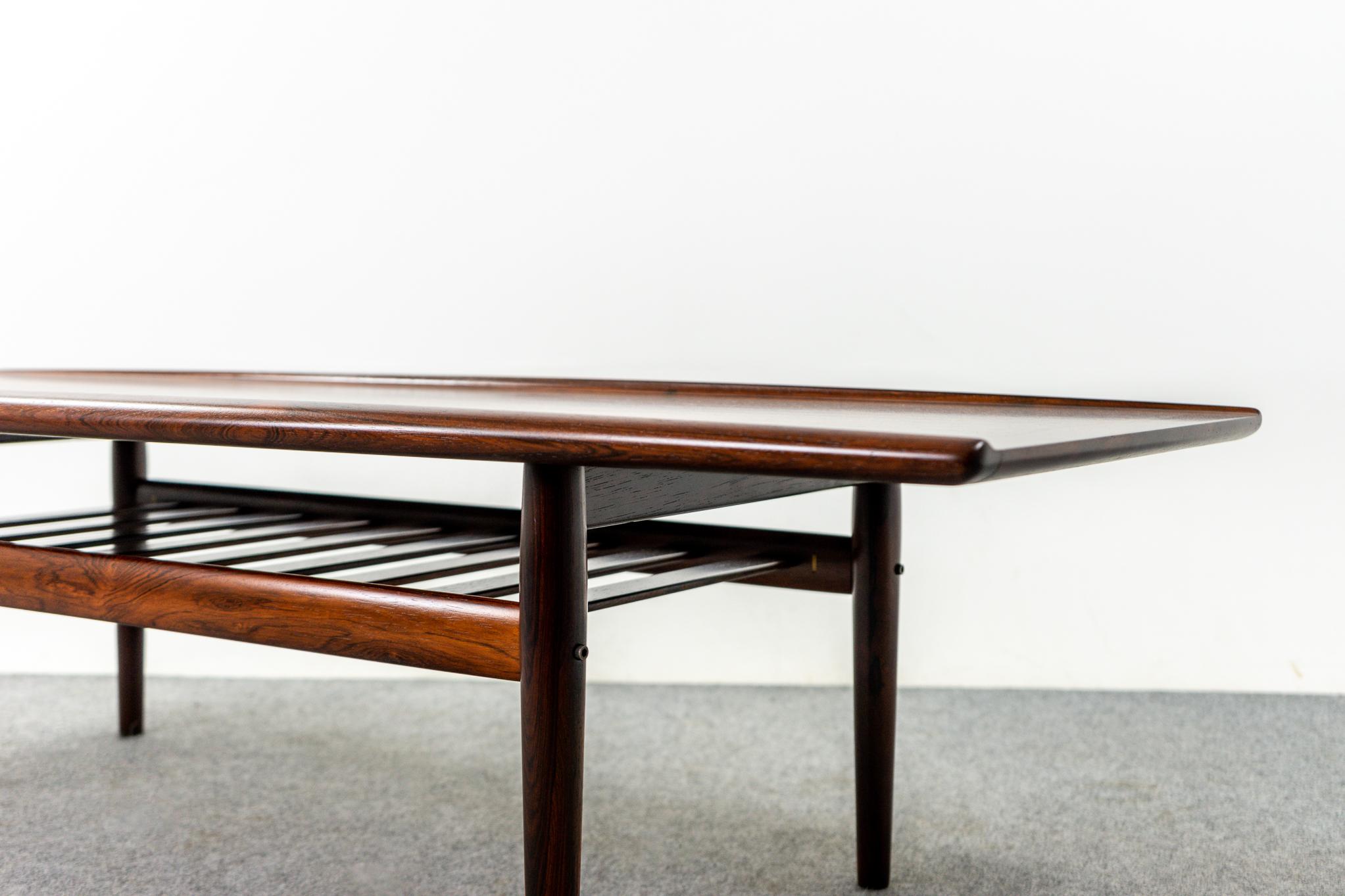 Mid Century Danish Modern Rosewood Coffee Table by Grete Jalk for Glostrup In Good Condition In VANCOUVER, CA