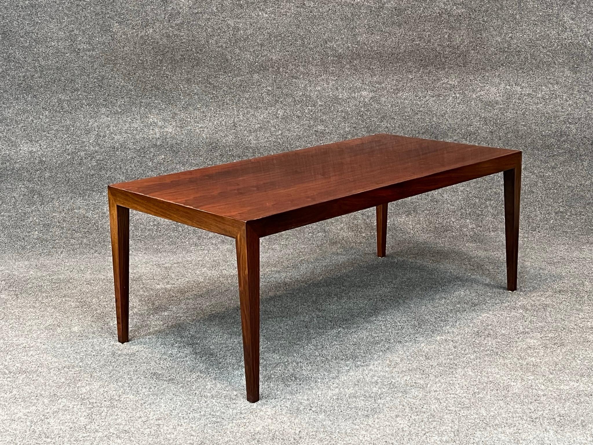 Mid-Century Modern Mid-Century Danish Modern Rosewood Coffee Table, Severin Hansen, Denmark, 1960s 