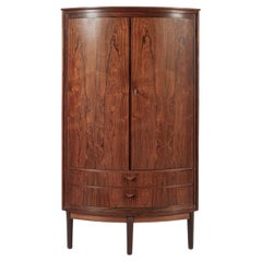 Mid Century Danish Modern Rosenholz Eckschrank 1960s