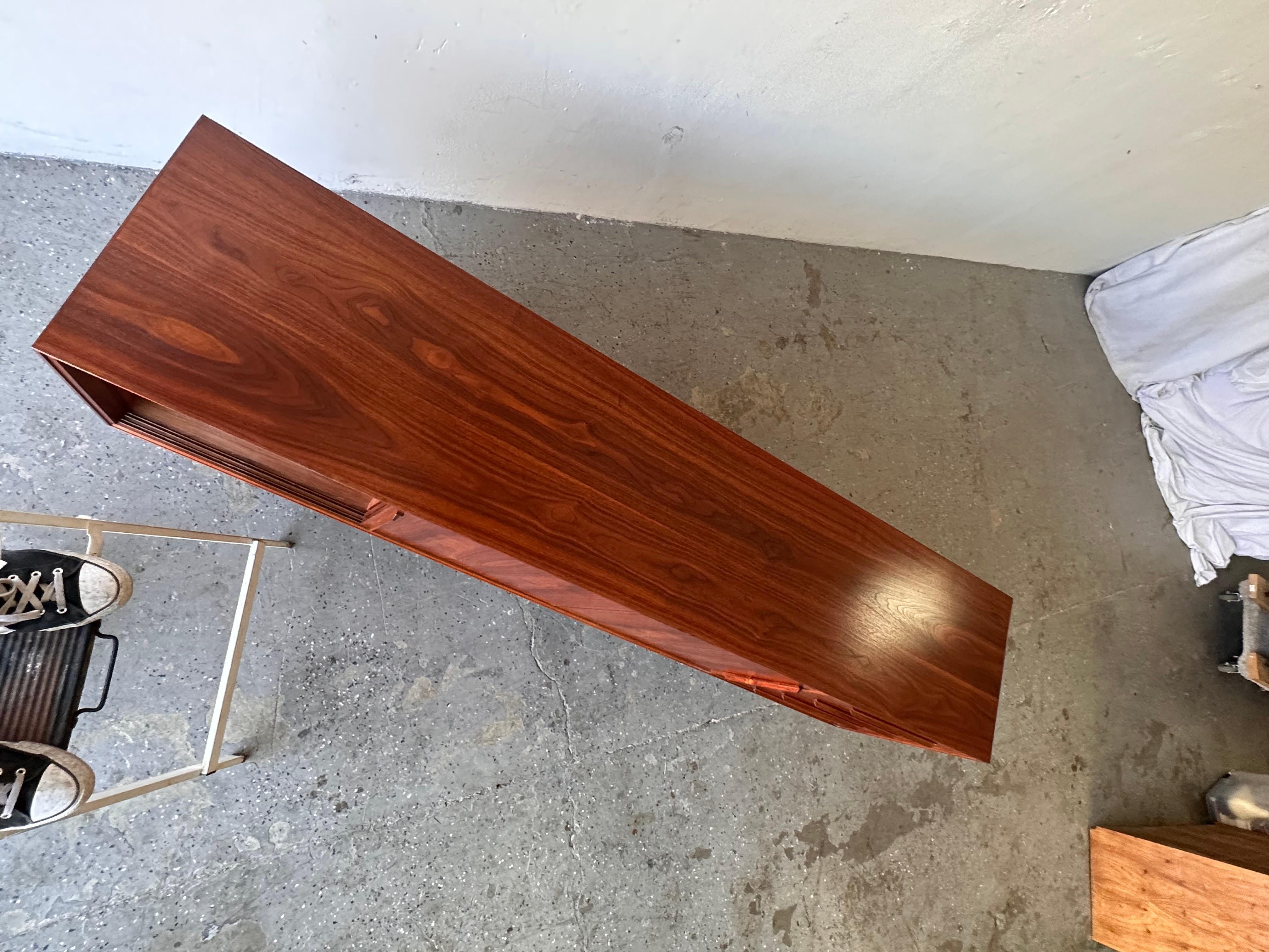 Mid Century Danish Modern Rosewood Credenza By Ib-Kofod Larsen for Faarup For Sale 8
