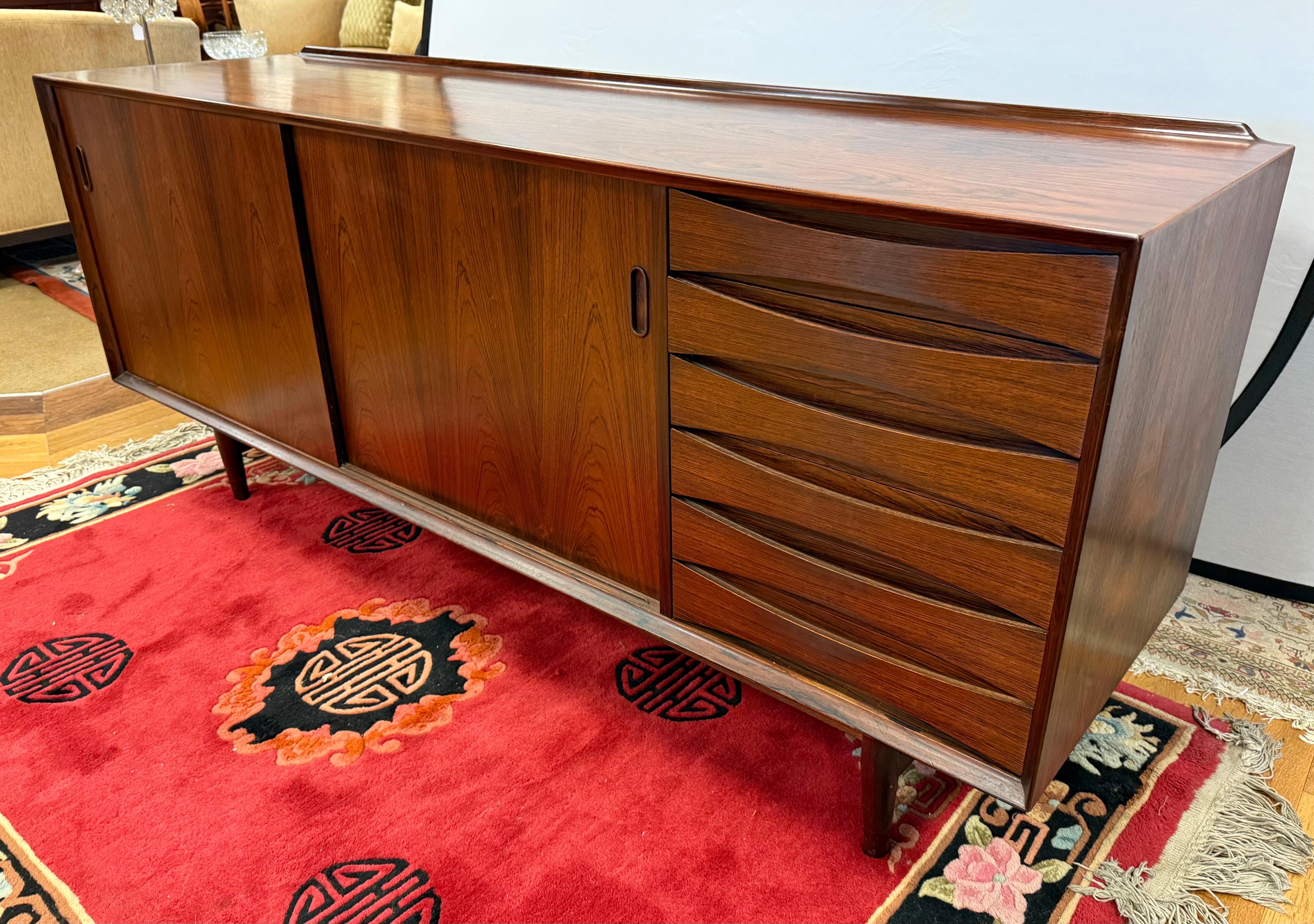Arne Vodder Danish Modern Rosewood Credenza Sideboard Buffet Server Bar Cabinet 7