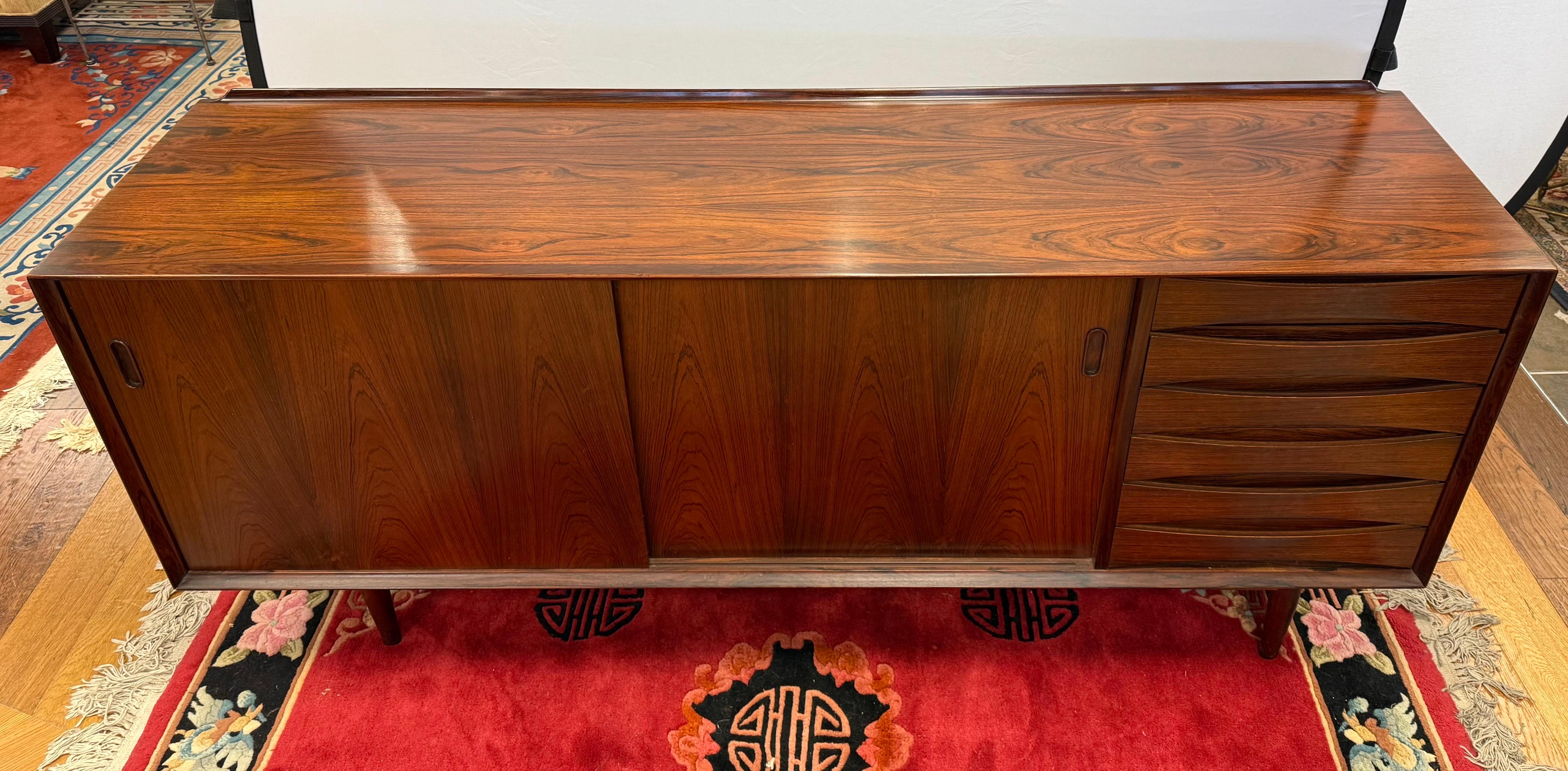 Arne Vodder Danish Modern Rosewood Credenza Sideboard Buffet Server Bar Cabinet 8