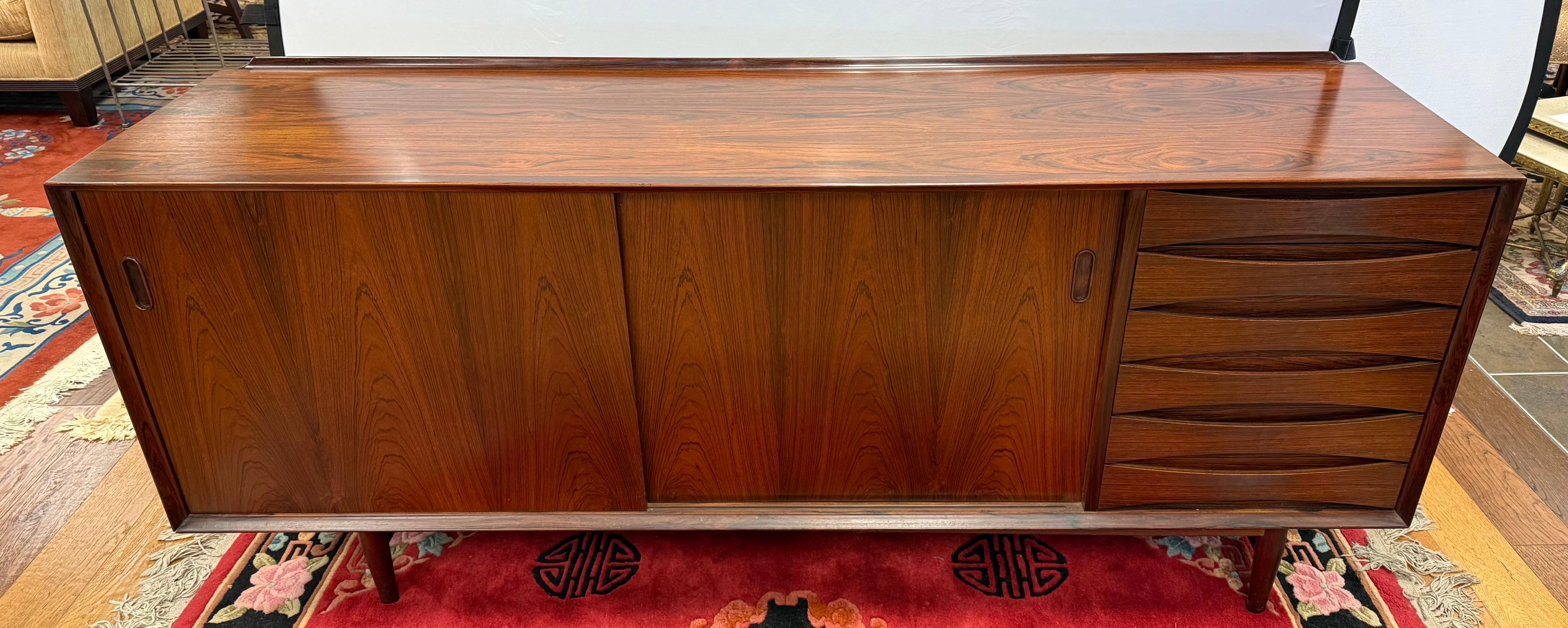 Arne Vodder Danish Modern Rosewood Credenza Sideboard Buffet Server Bar Cabinet 10