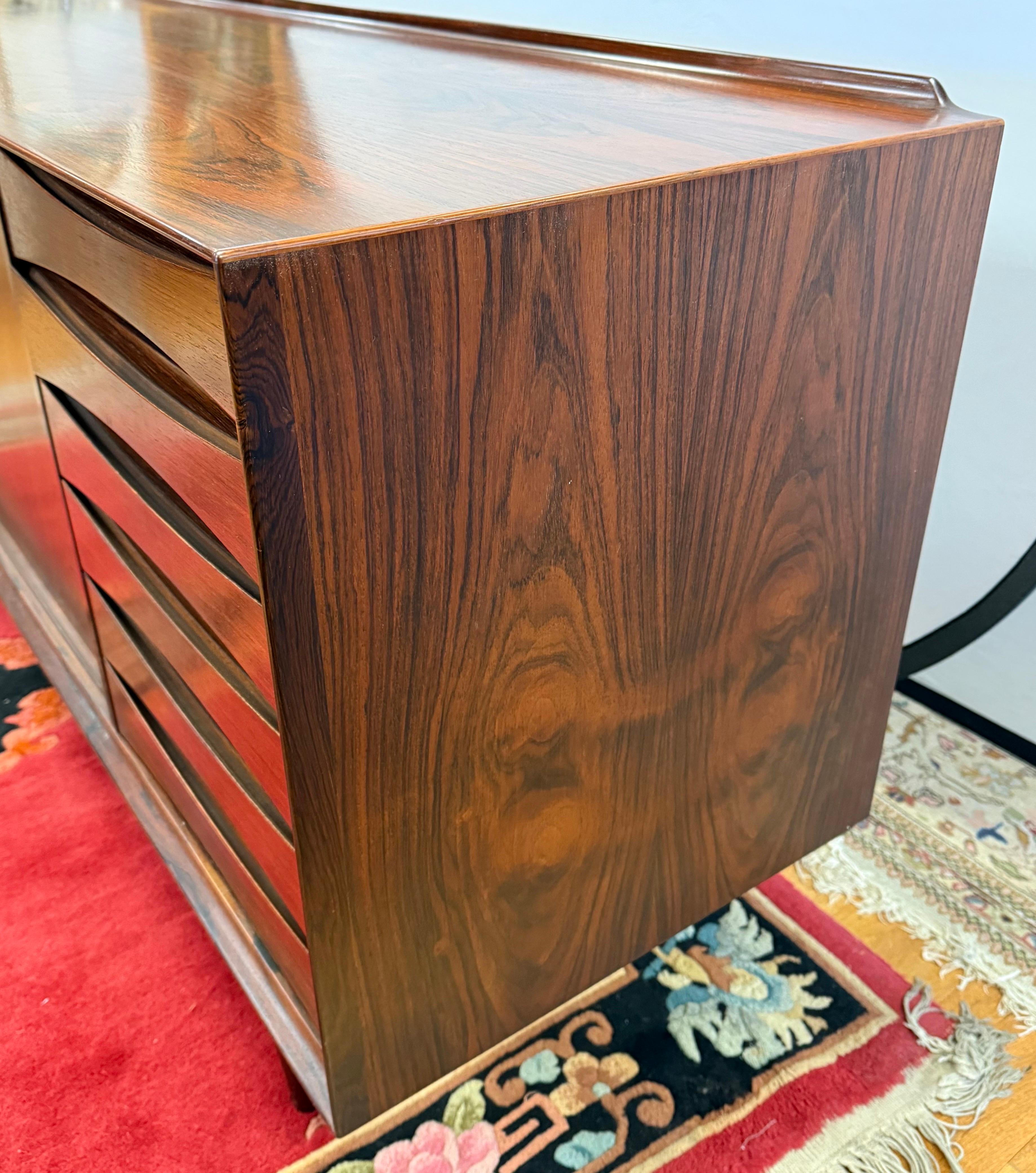20th Century Arne Vodder Danish Modern Rosewood Credenza Sideboard Buffet Server Bar Cabinet