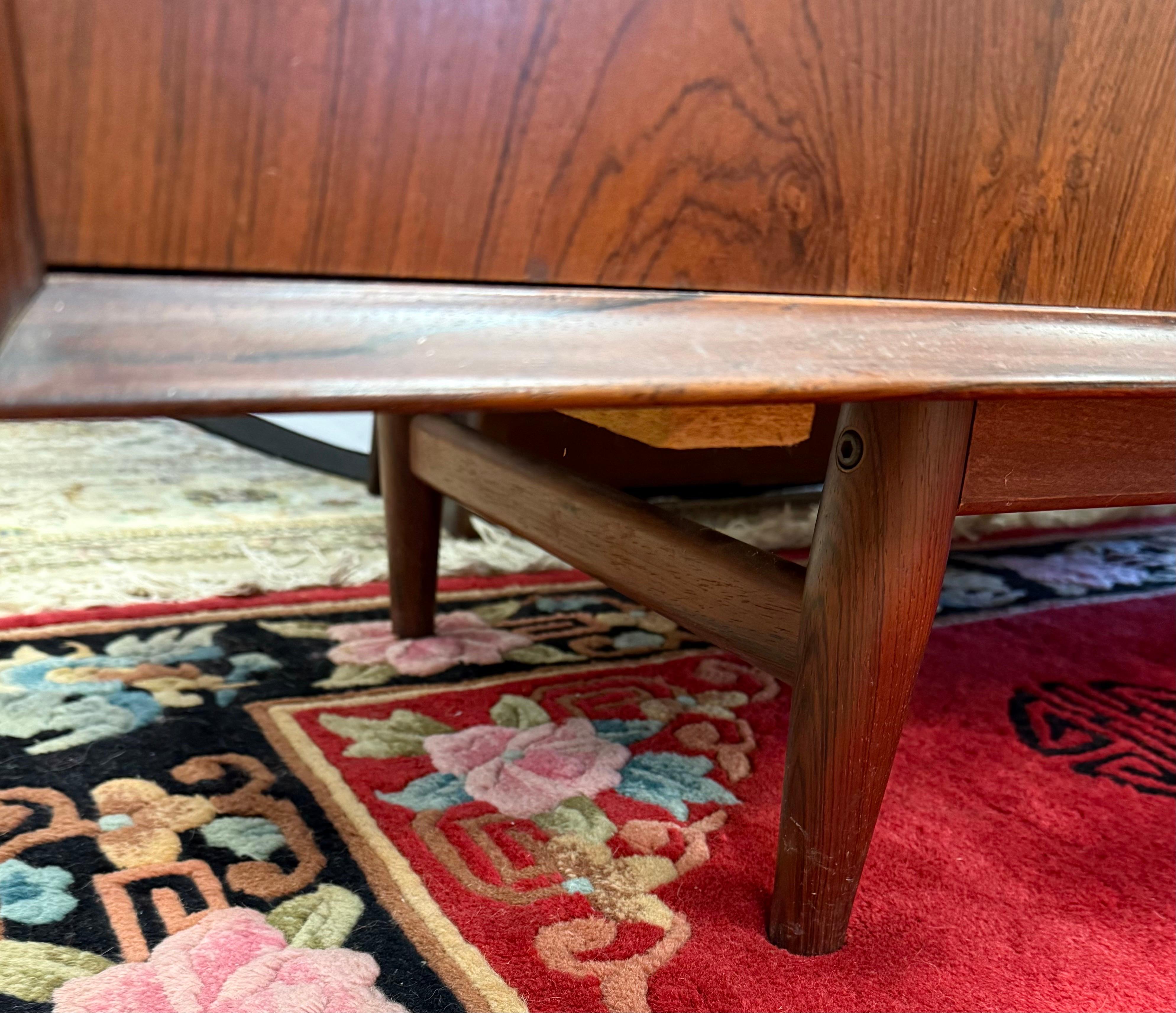 Arne Vodder Danish Modern Rosewood Credenza Sideboard Buffet Server Bar Cabinet 1
