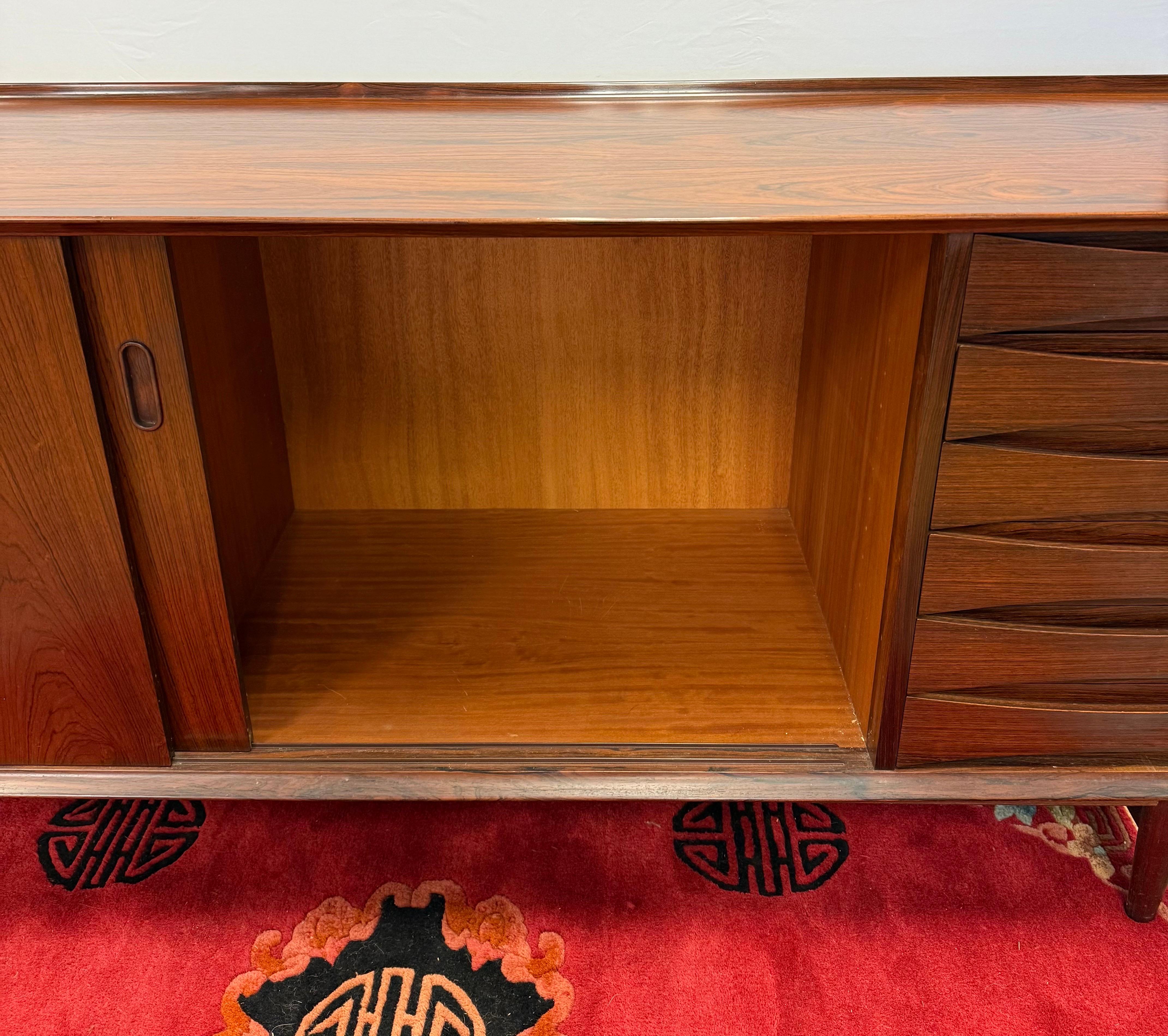 Arne Vodder Danish Modern Rosewood Credenza Sideboard Buffet Server Bar Cabinet 3