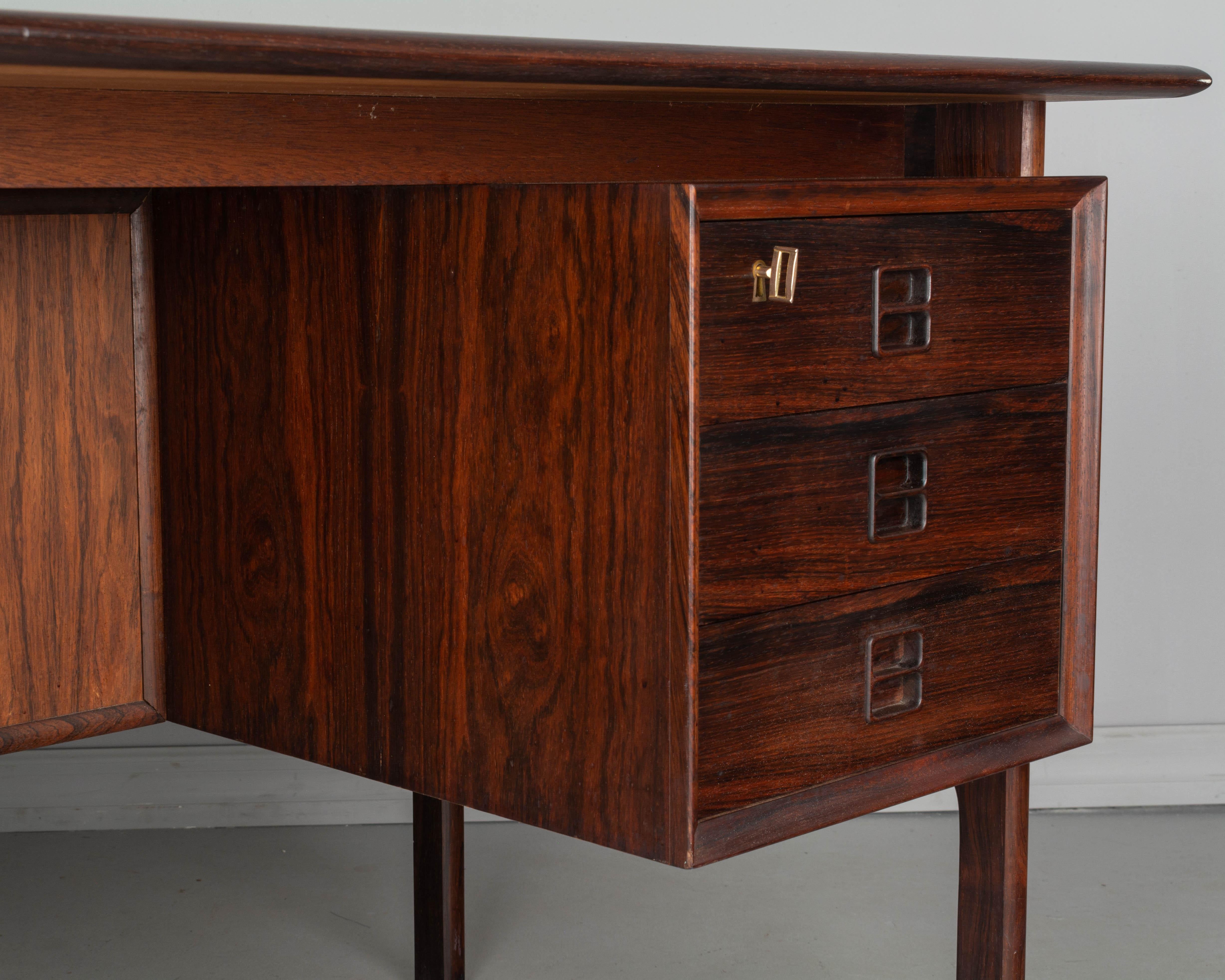 Mid-Century Modern Midcentury Danish Modern Rosewood Desk by Arne Vodder