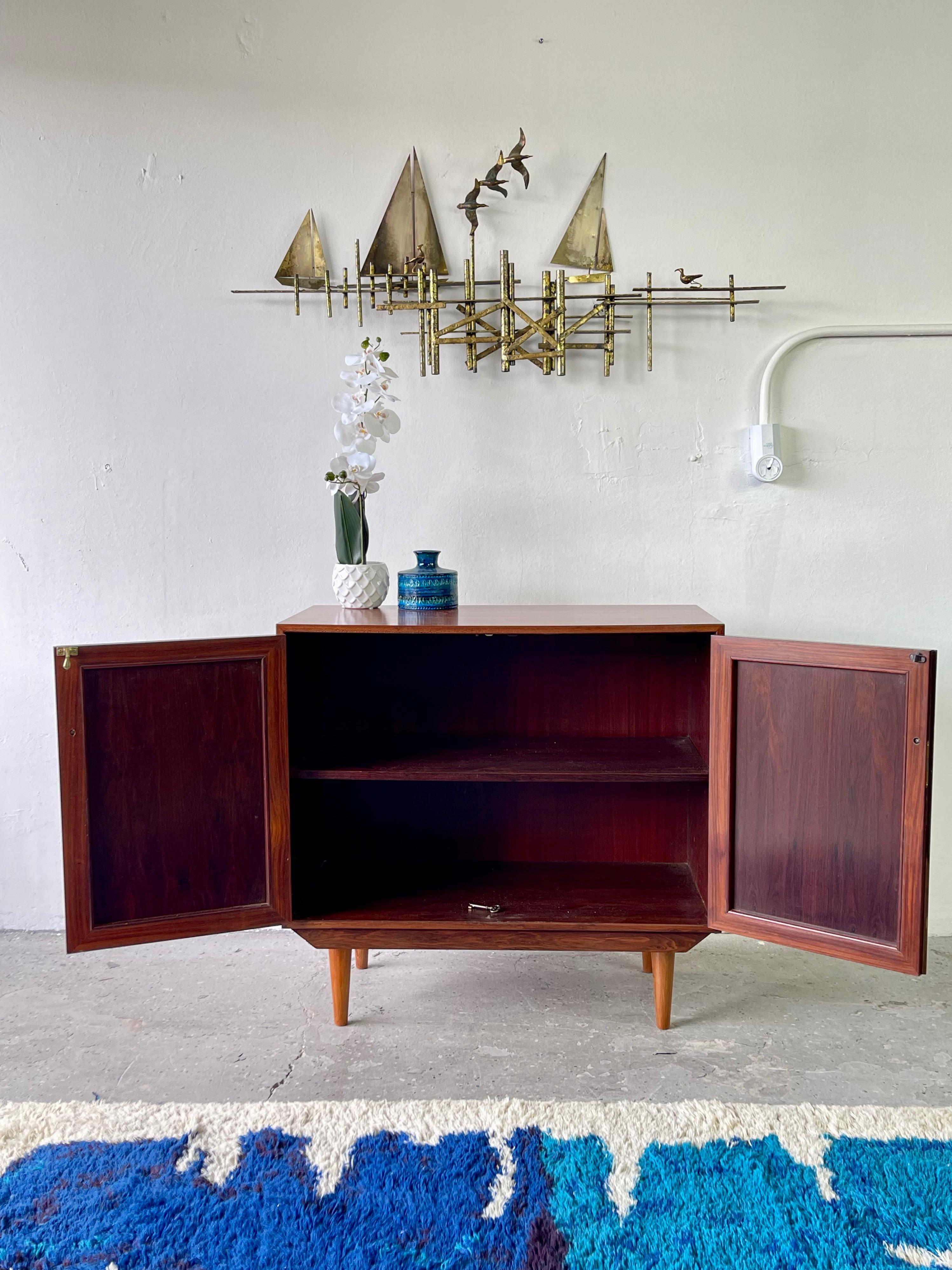 Mid-Century Modern Mid Century Danish Modern Rosewood Entry Cabinet by Dyrlund #1