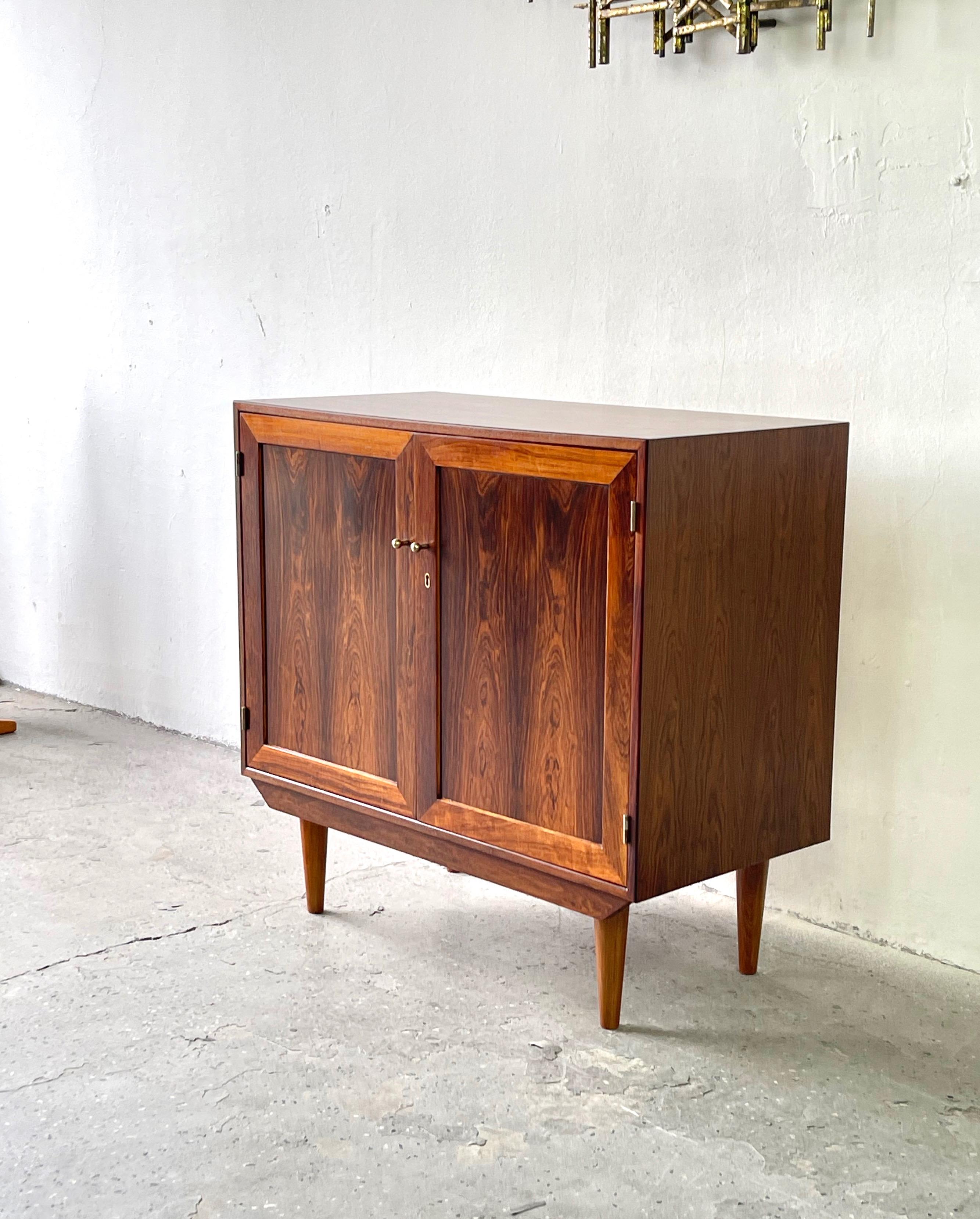 Mid-20th Century Mid Century Danish Modern Rosewood Entry Cabinet by Dyrlund #1