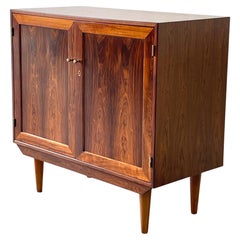 Vintage Mid Century Danish Modern Rosewood Entry Cabinet by Dyrlund #1