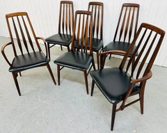 Mid-Century Danish Modern Rosewood “Eva” Chairs by Neils Koefoed - Set of 6