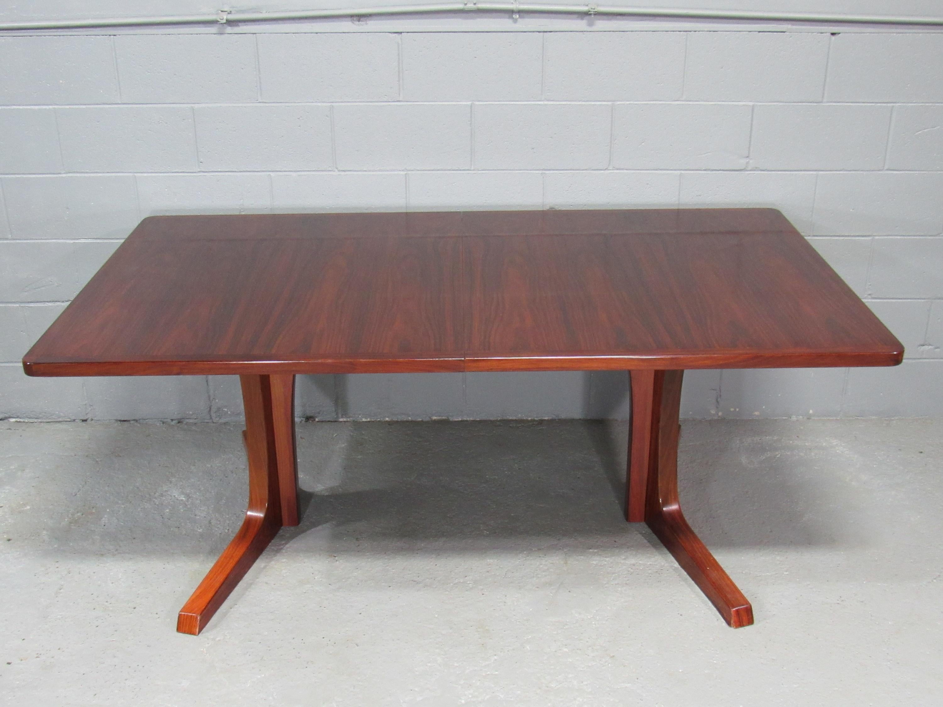 Mid-Century Danish Modern Rosewood Extension Dining Table by Gudme 1