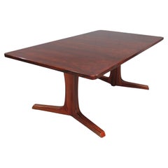 Retro Mid-Century Danish Modern Rosewood Extension Dining Table by Gudme