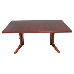 Retro Mid-Century Danish Modern Rosewood Extension Dining Table by Gudme