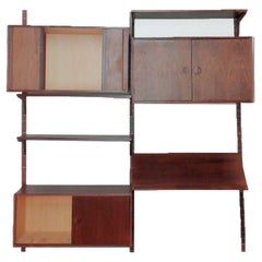 Used Mid Century Danish Modern Rosewood Modular Wall Unit with Secretary, Circa 1950