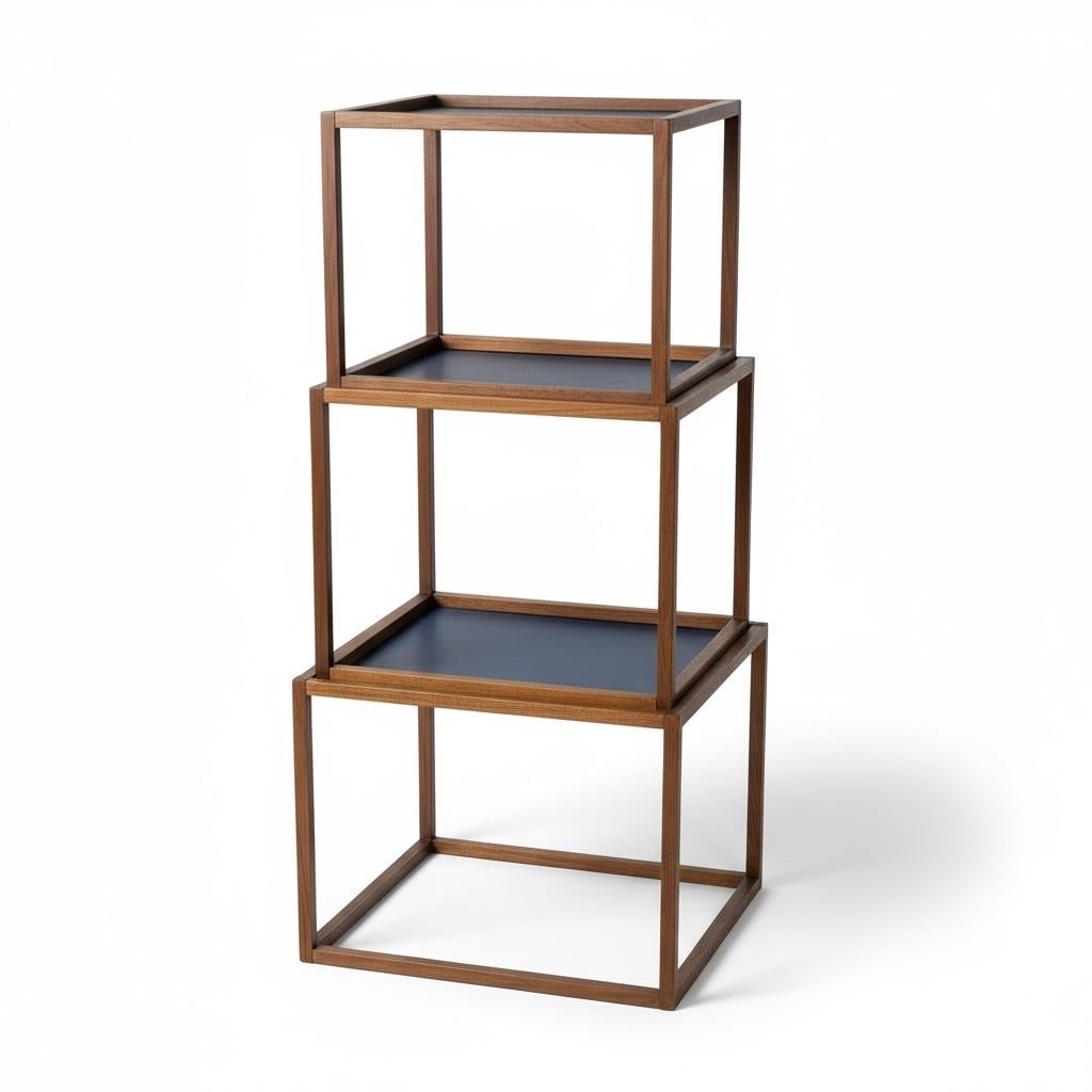 Mid-Century Modern Mid-Century Danish Modern Rosewood Nesting Tables By Bodil Kjaer Pedersen & Son For Sale