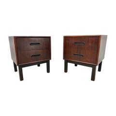 Mid-Century Danish Modern Rosewood Nightstands - Set of 2