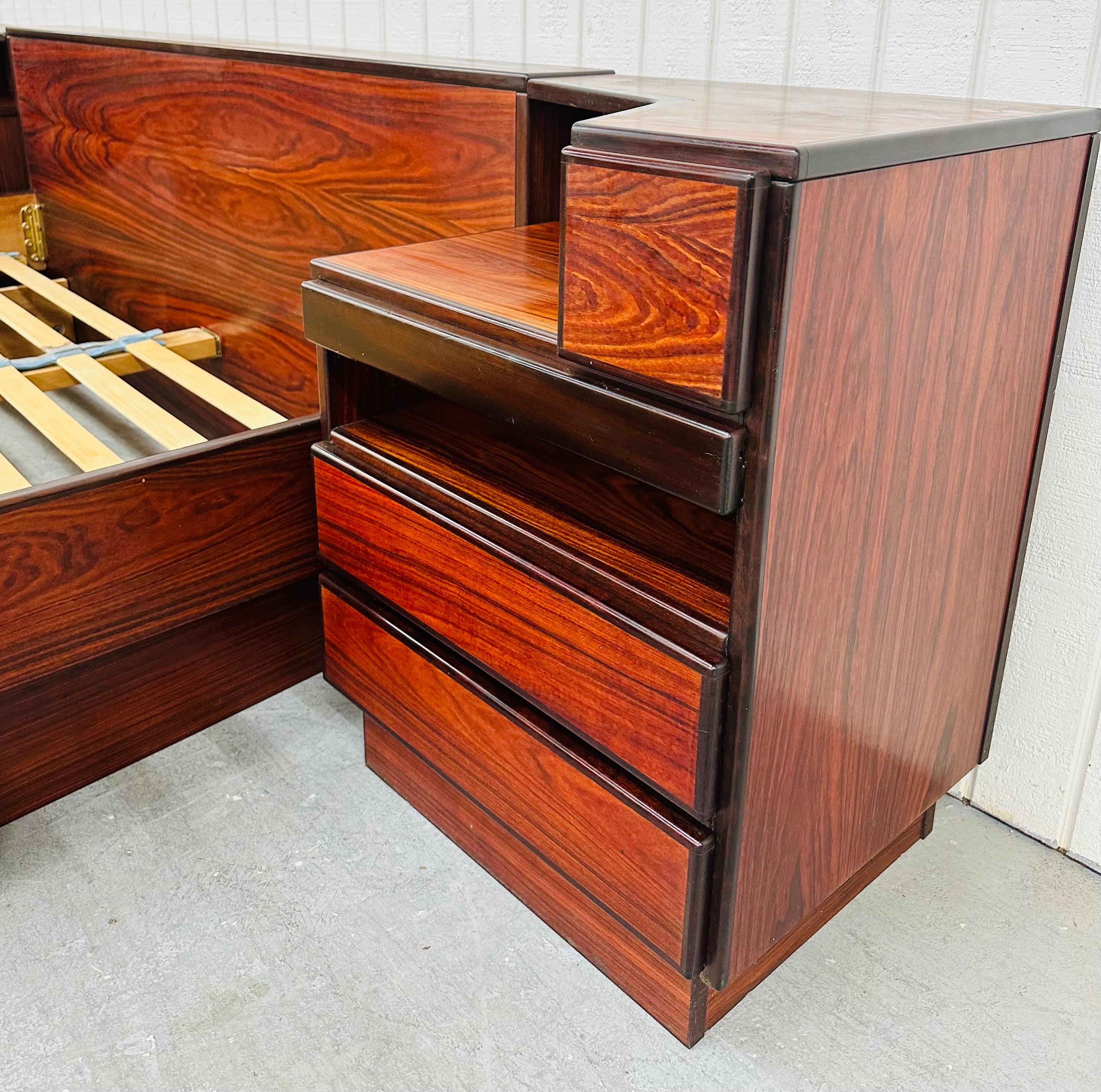 Mid-Century Modern Mid-Century Danish Modern Rosewood Queen Platform Bed