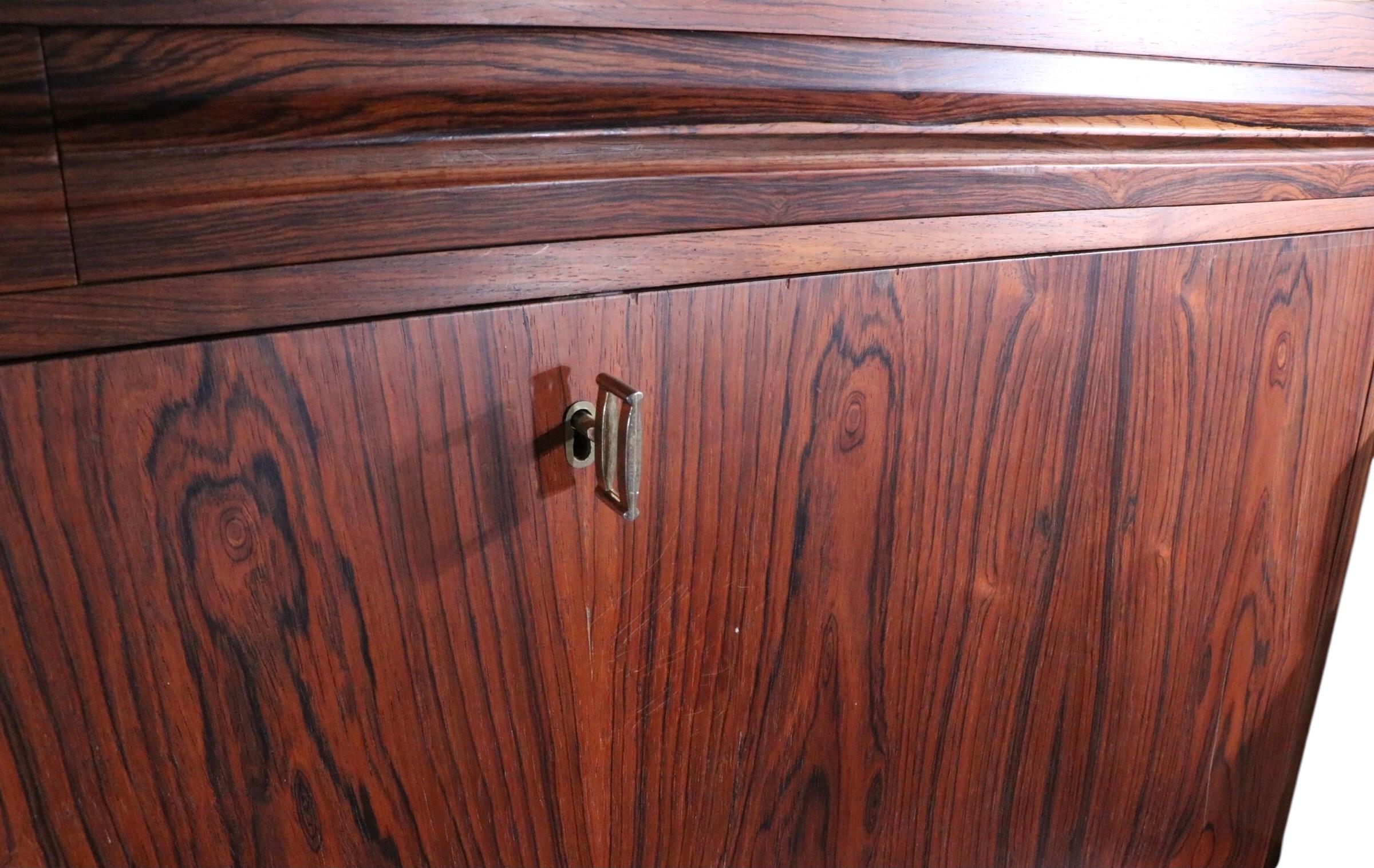 Mid Century Danish Modern Rosewood  Secretary Desk by Erling Torvits For Sale 8