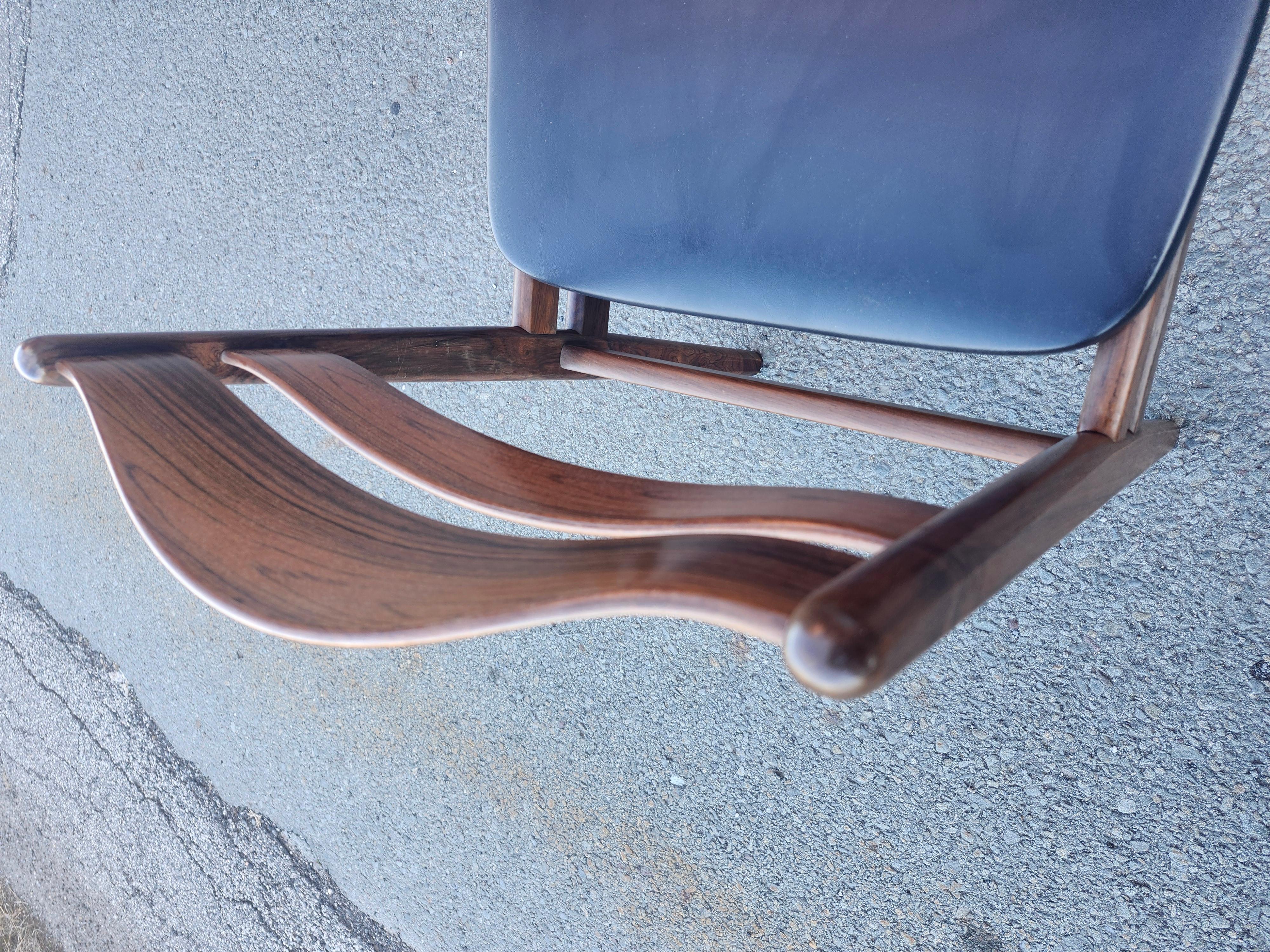 Mid Century Danish Modern Rosewood Set of 8 Dining Chairs by BS Mobelfabrik 1968 For Sale 7