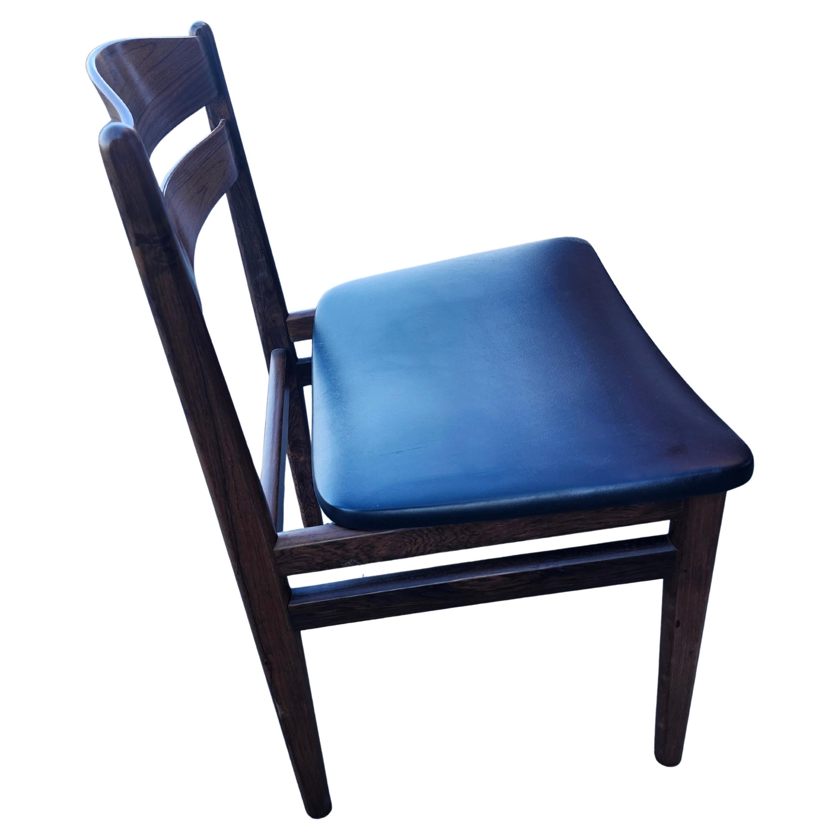 Scandinavian Modern Mid Century Danish Modern Rosewood Set of 8 Dining Chairs by BS Mobelfabrik 1968 For Sale