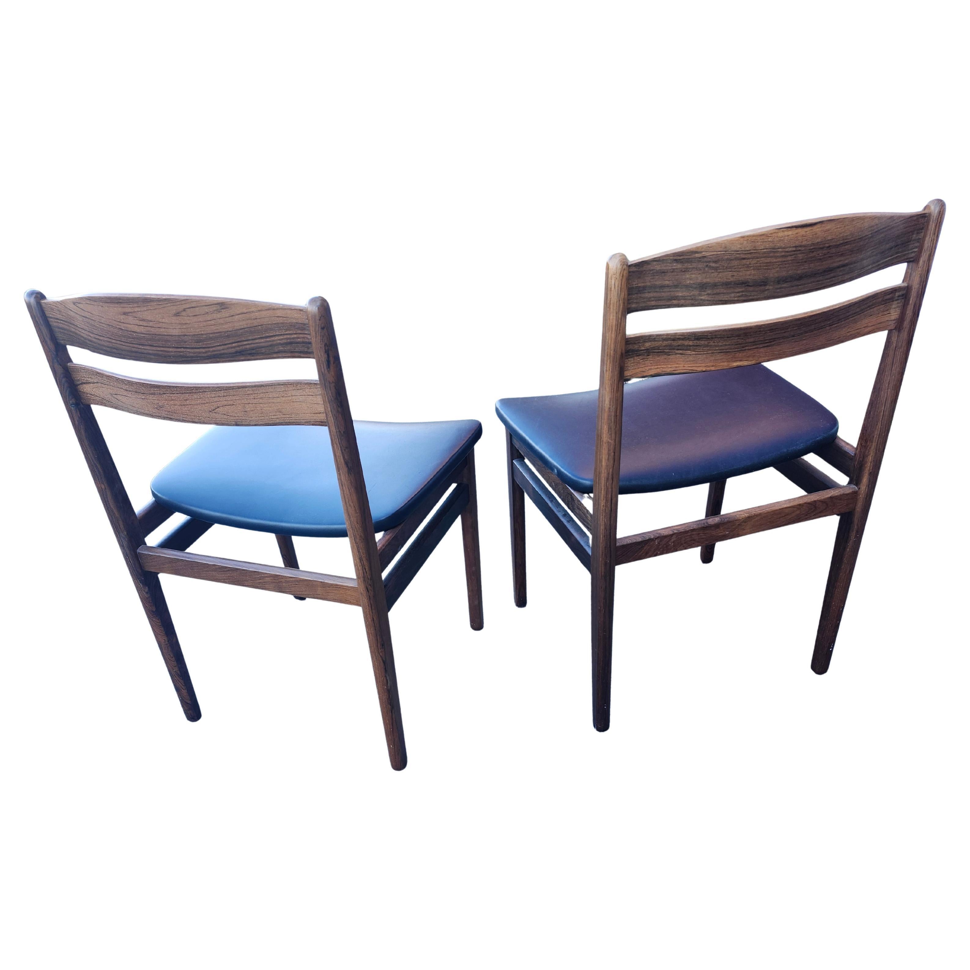 Mid Century Danish Modern Rosewood Set of 8 Dining Chairs by BS Mobelfabrik 1968 In Good Condition For Sale In Port Jervis, NY