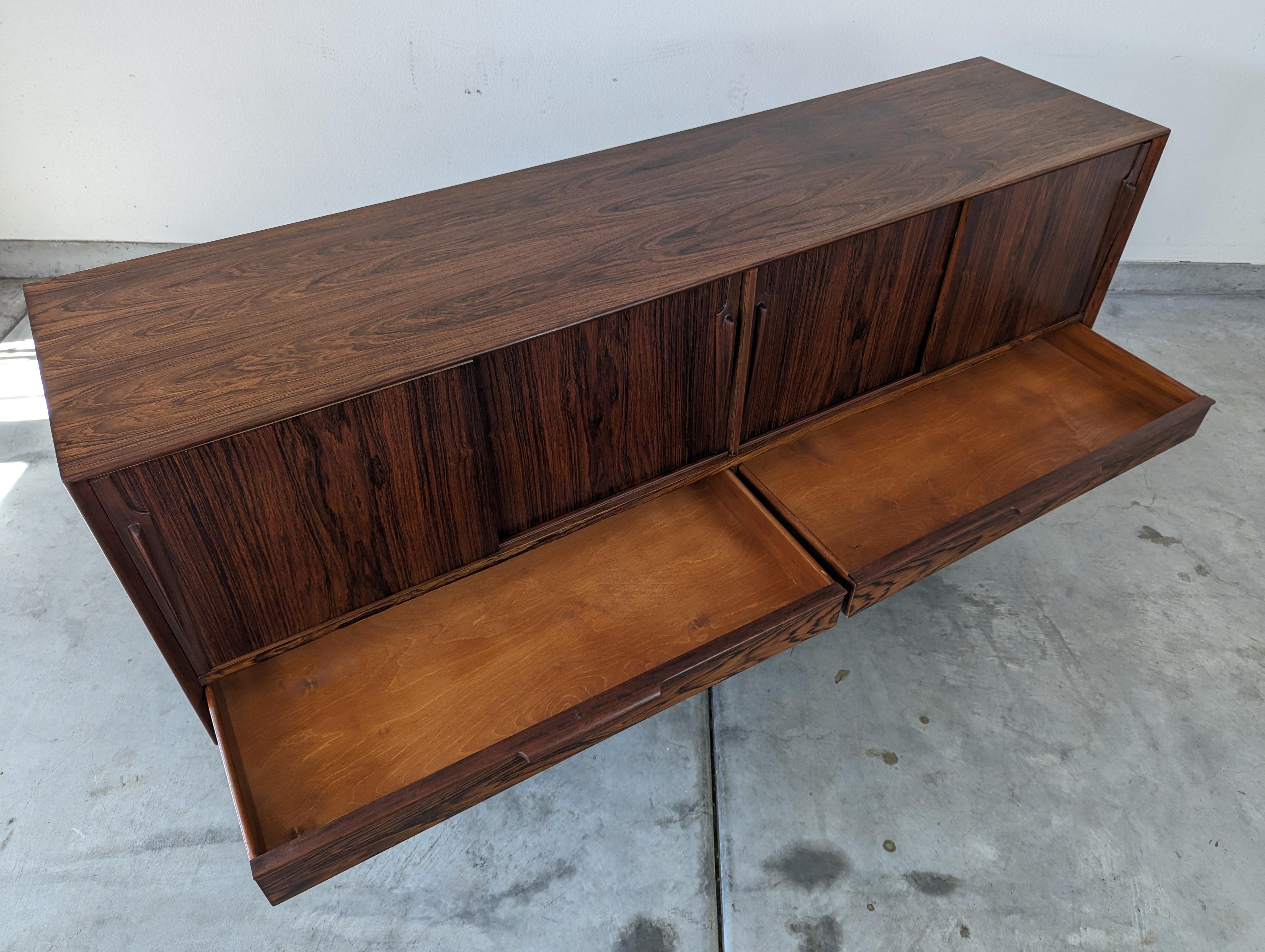 Mid Century Danish Modern Rosewood Sideboard/Credenza by Gunni Omann, c1960s 6