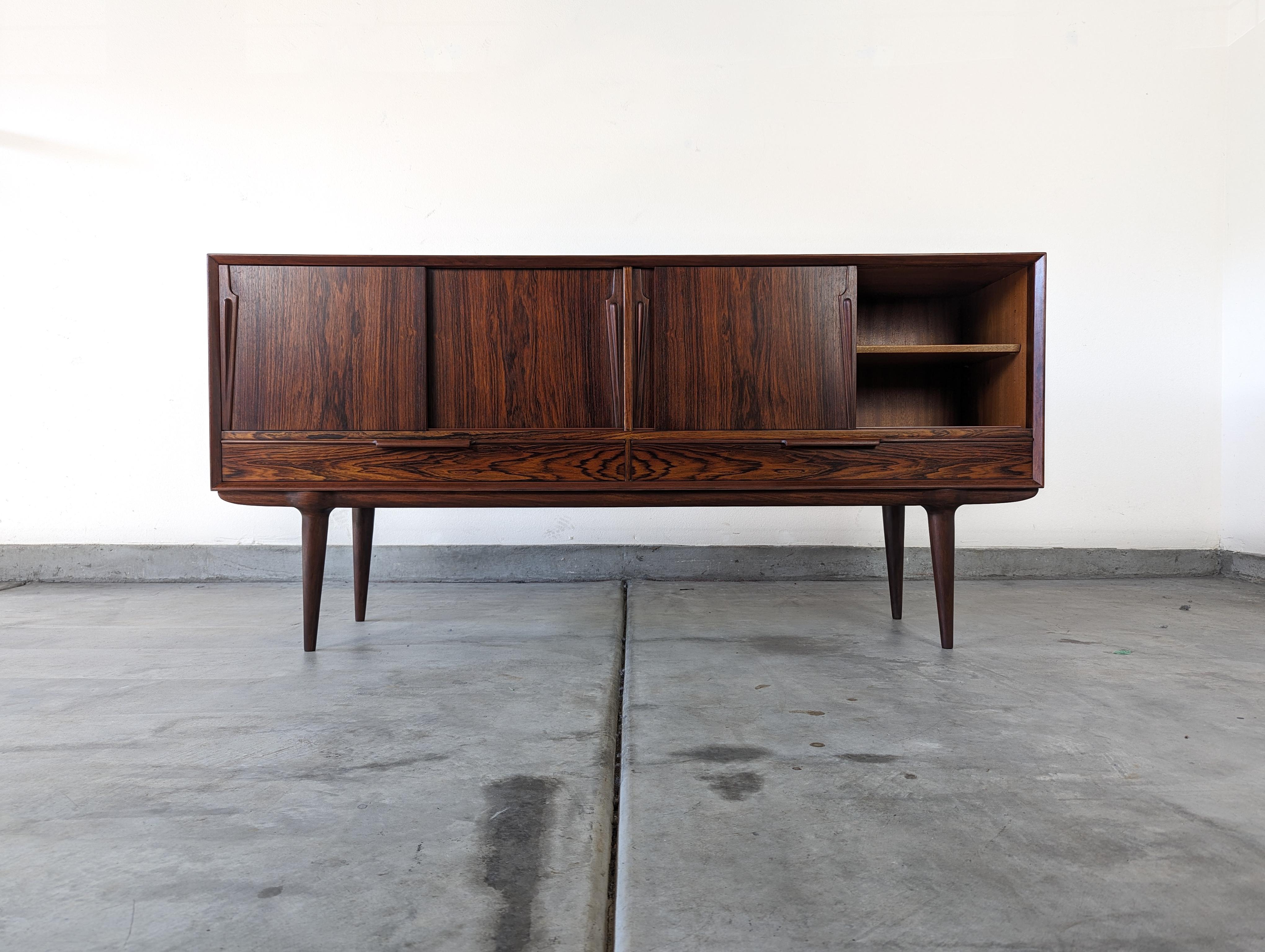 Mid-Century Modern Mid Century Danish Modern Rosewood Sideboard/Credenza by Gunni Omann, c1960s For Sale