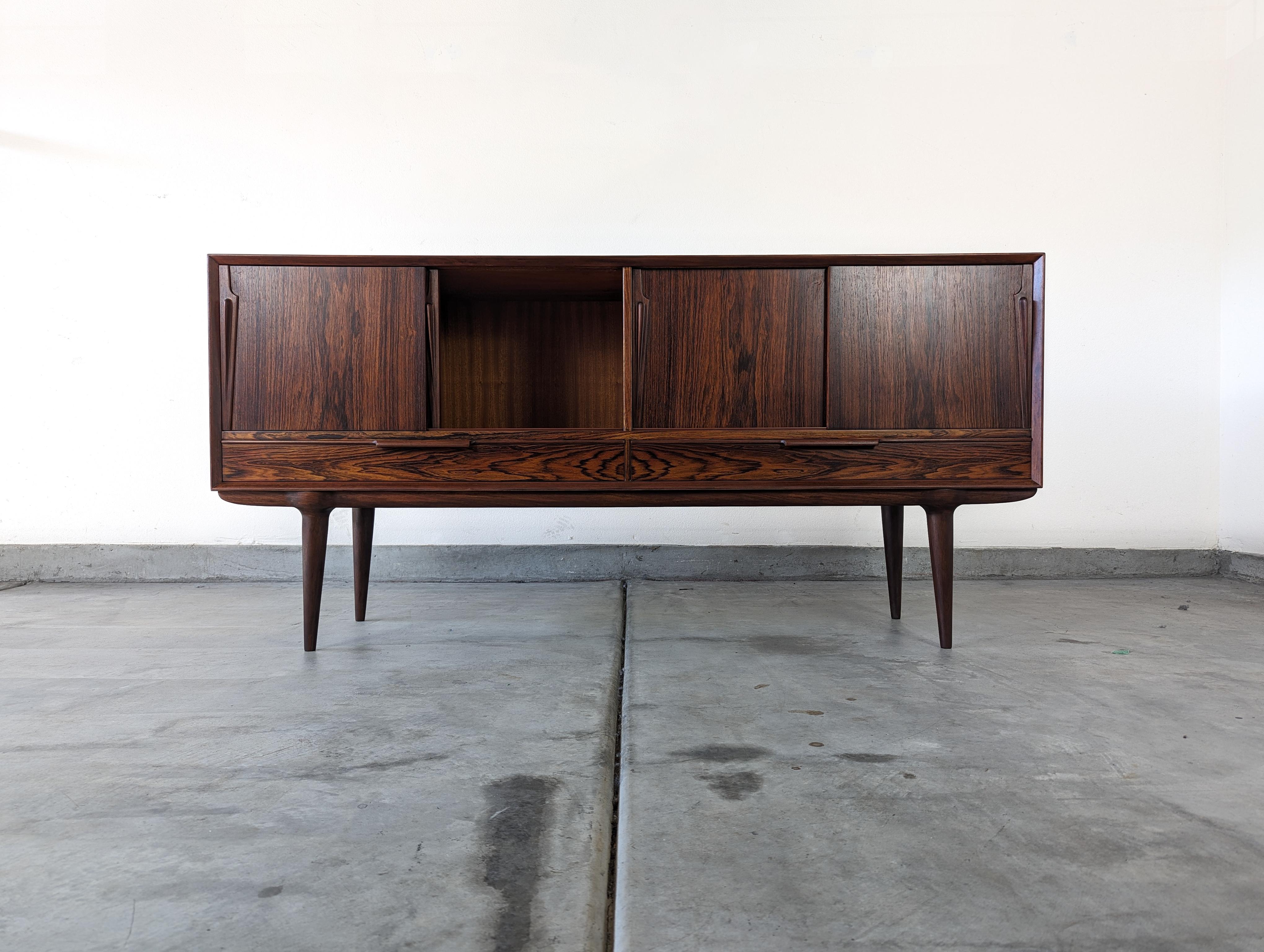 Mid-20th Century Mid Century Danish Modern Rosewood Sideboard/Credenza by Gunni Omann, c1960s
