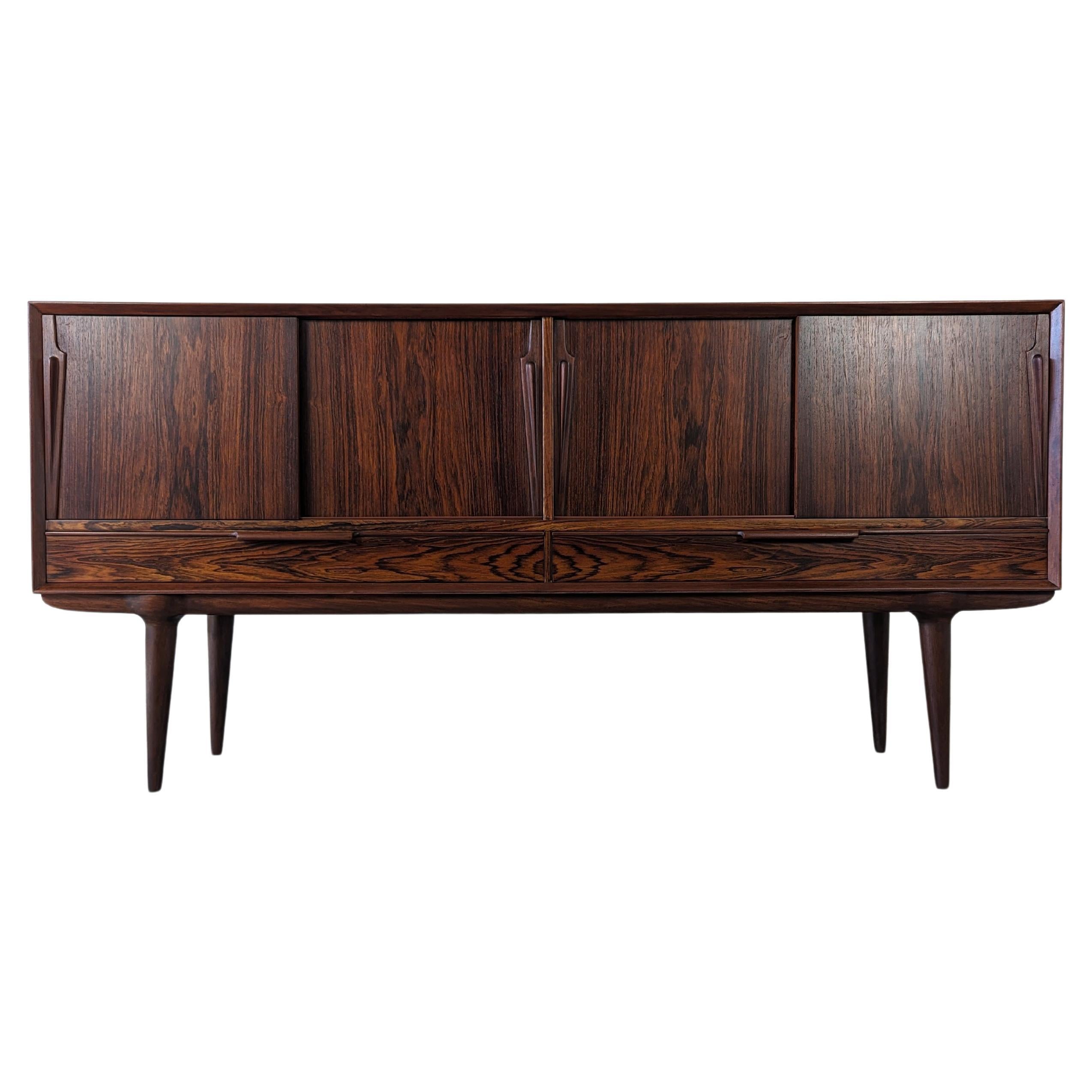 Mid Century Danish Modern Rosewood Sideboard/Credenza by Gunni Omann, c1960s For Sale