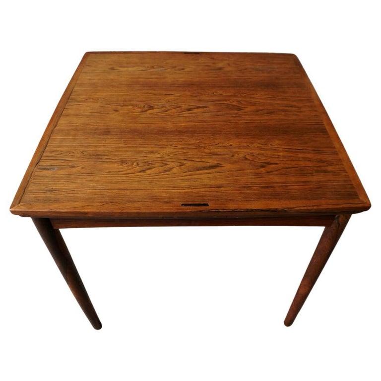 Mid-Century Modern Mid century Danish Modern Rosewood square extension dining or game table