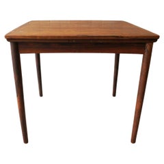 Retro Mid century Danish Modern Rosewood square extension dining or game table