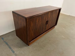 Mid-Century Danish Modern Rosewood Tambour Door Credenza