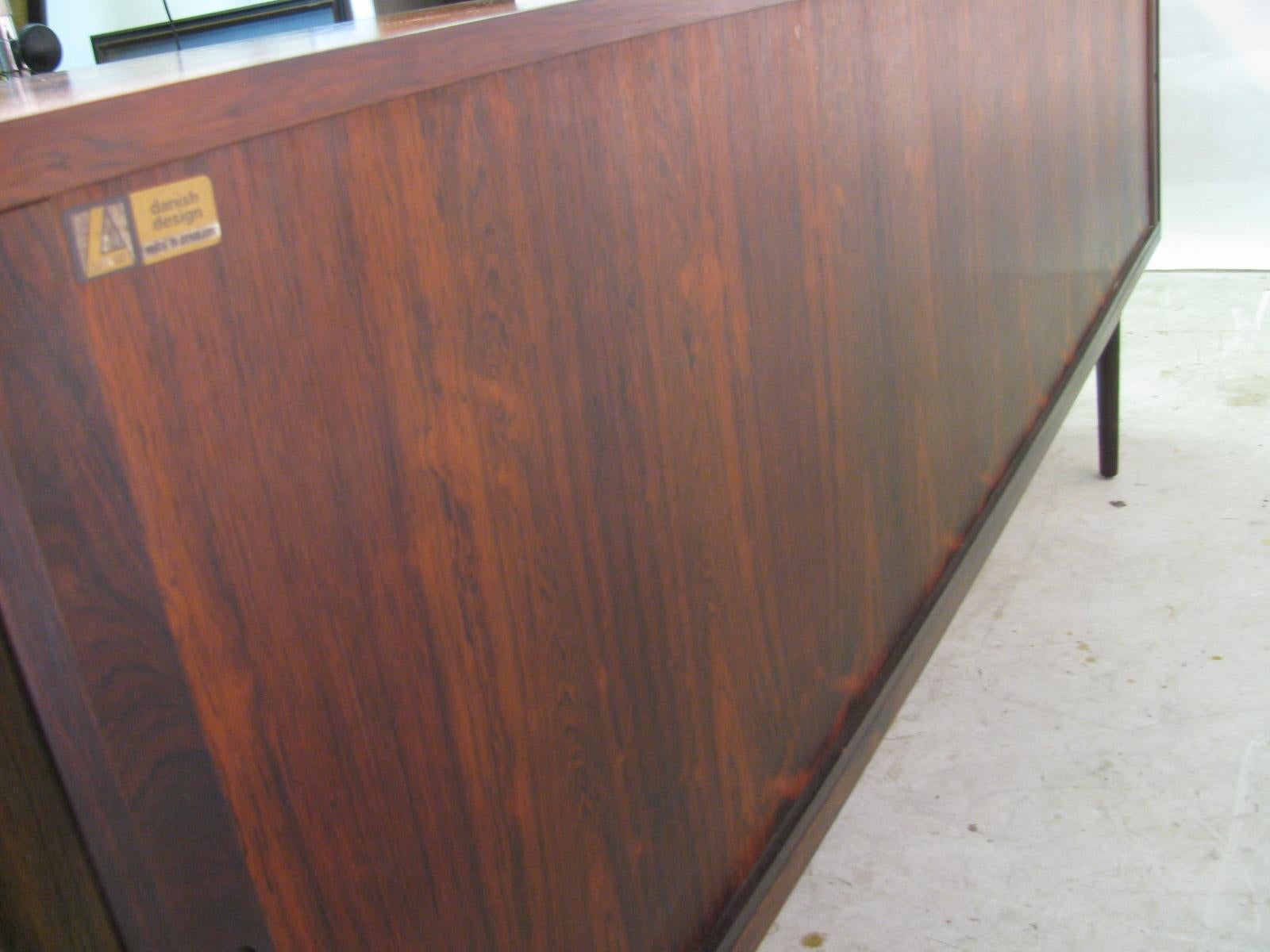 Midcentury Danish Modern Rosewood Tambour Doors Credenza Peter Lovig Nielsen 7