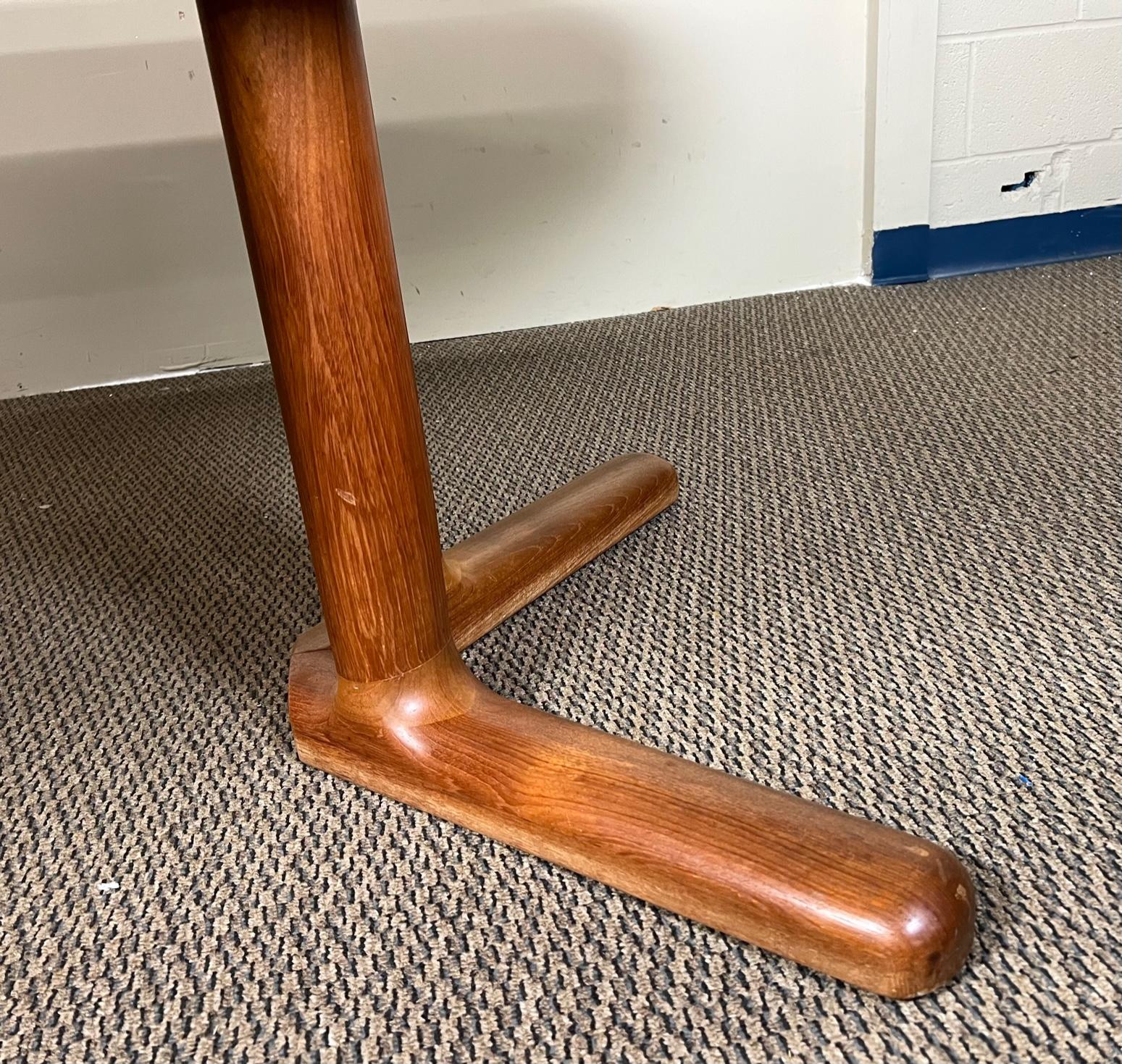 Mid Century Danish Modern Round Teak Extending Dining Table By Sun Furnitue 5