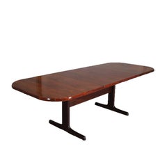 Midcentury Danish Modern Sculpted Rosewood Dining Table & Six Chairs, circa 1960